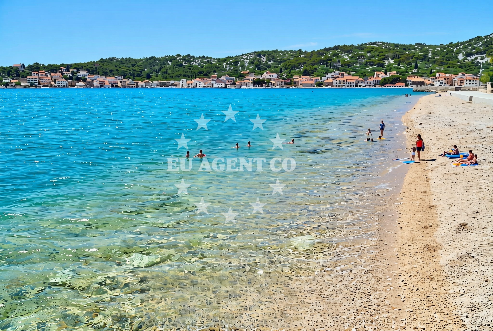 Additional view of Luka zapad, Tisno (Murter) Beach in Luka zapad