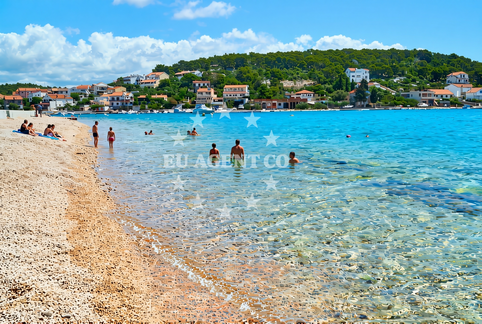 Additional view of Luka zapad, Tisno (Murter) Beach in Luka zapad