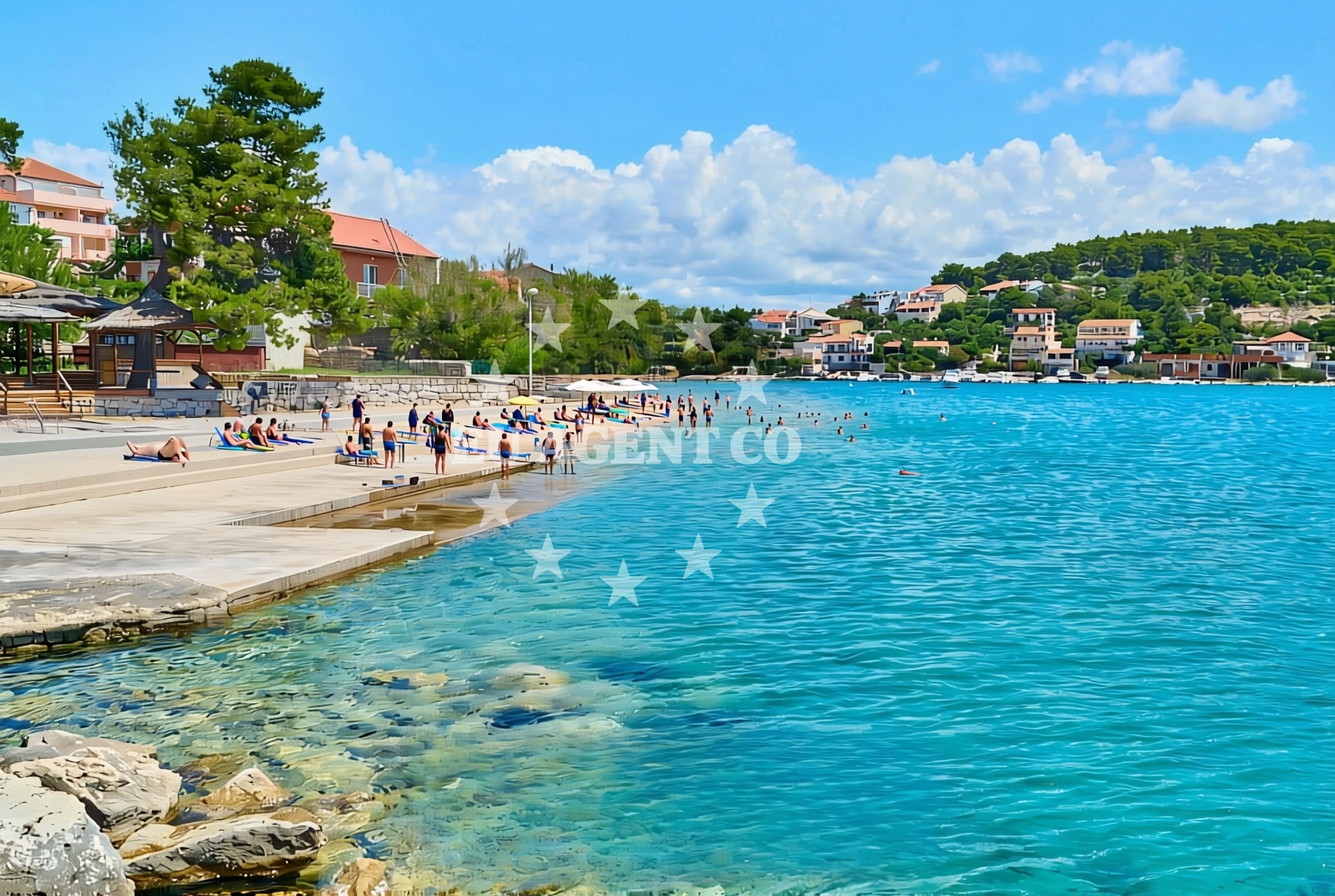 Additional view of Luka zapad, Tisno (Murter) Beach in Luka zapad