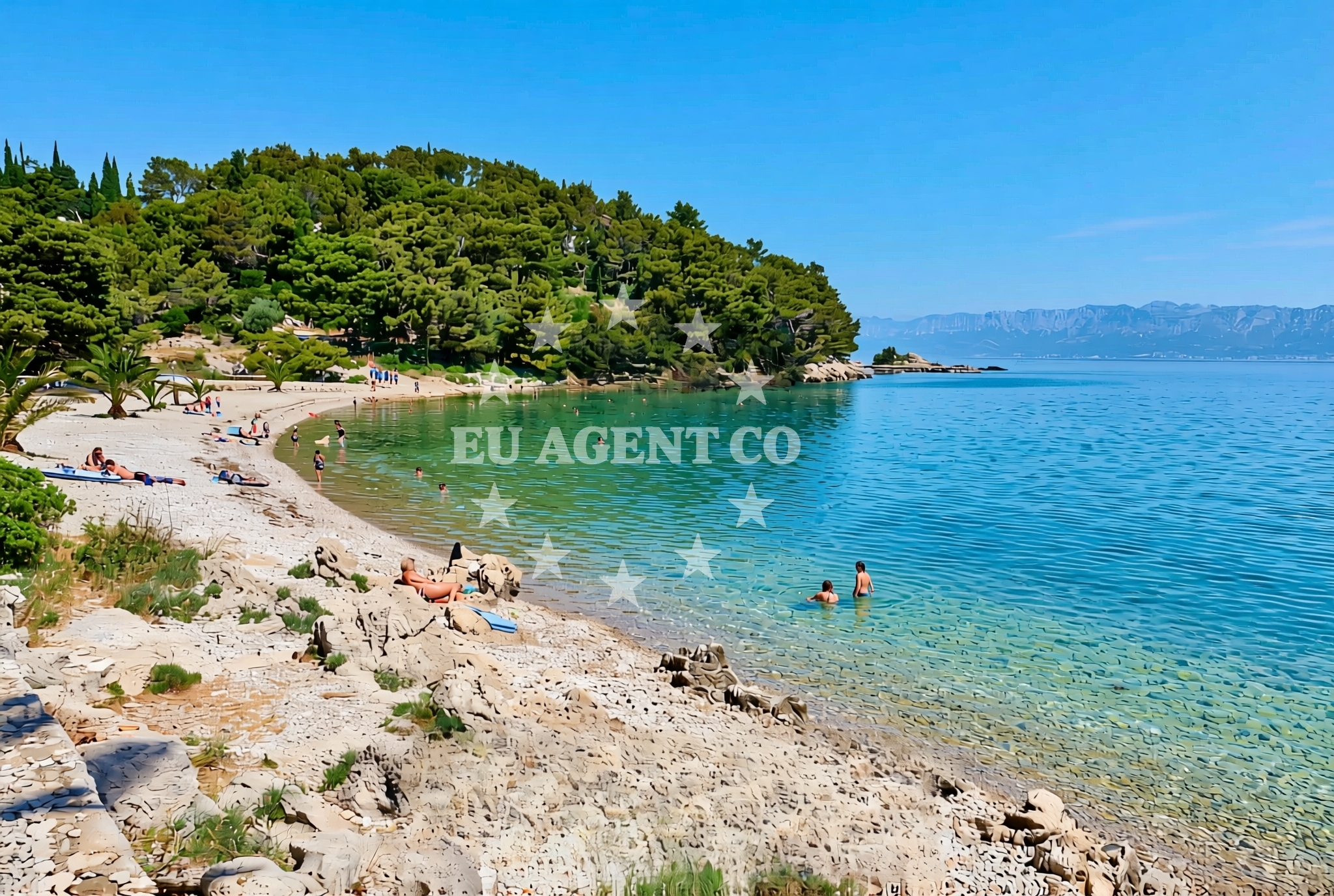 Overview of Luka zapad, Trpanj Beach in Luka zapad
