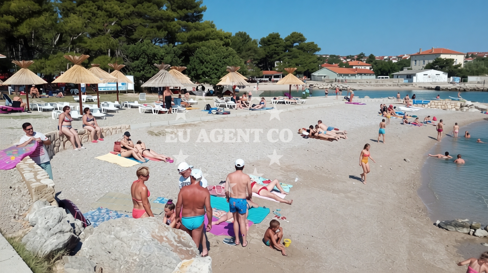 Overview of Lukobran Beach in 3 Ulica Braće Linardića, Krk