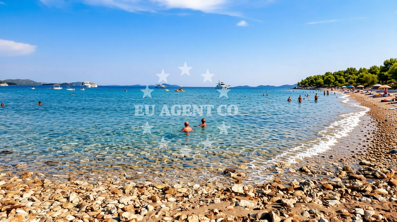 Additional view of Lumbrak beach in Crvena Luka 1, Biograd na Moru