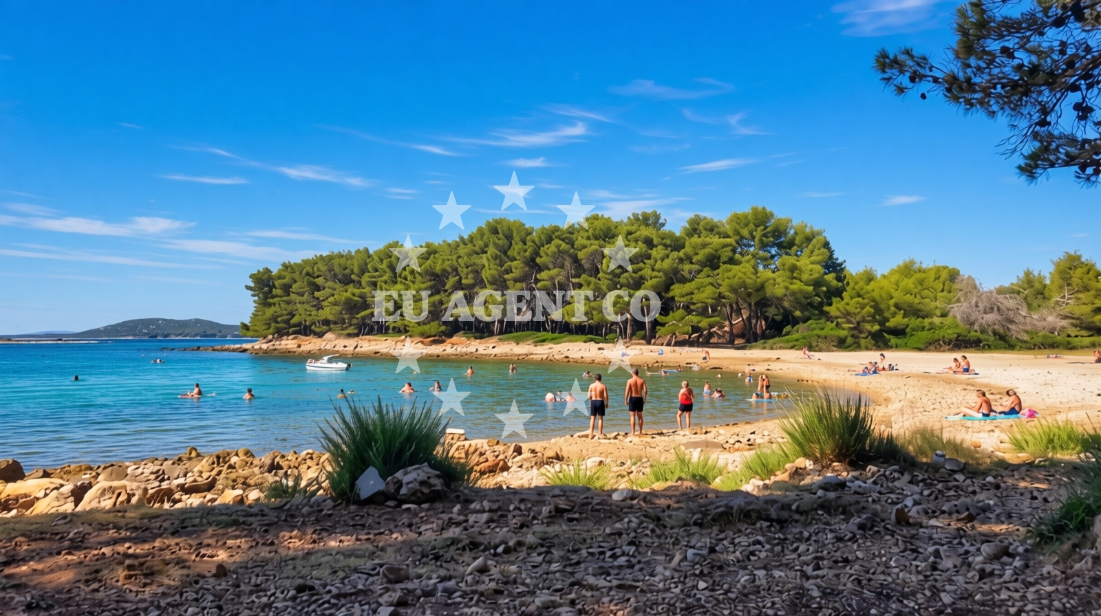 Additional view of Lumbrak beach in Crvena Luka 1, Biograd na Moru