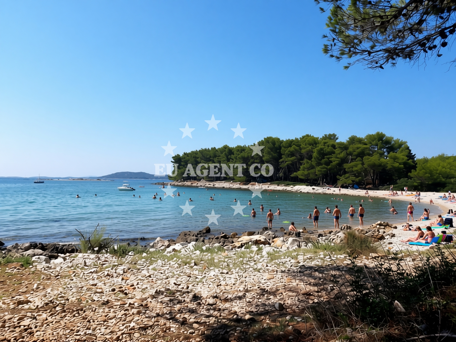 Additional view of Lumbrak beach in Crvena Luka 1, Biograd na Moru