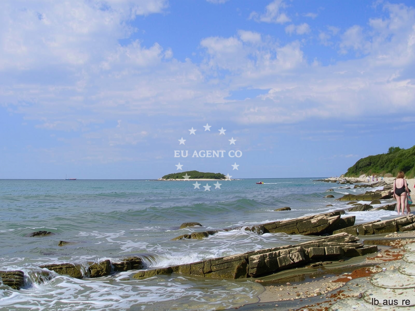 Sea and coastal view of Luna beach in San Pol 1, Bale