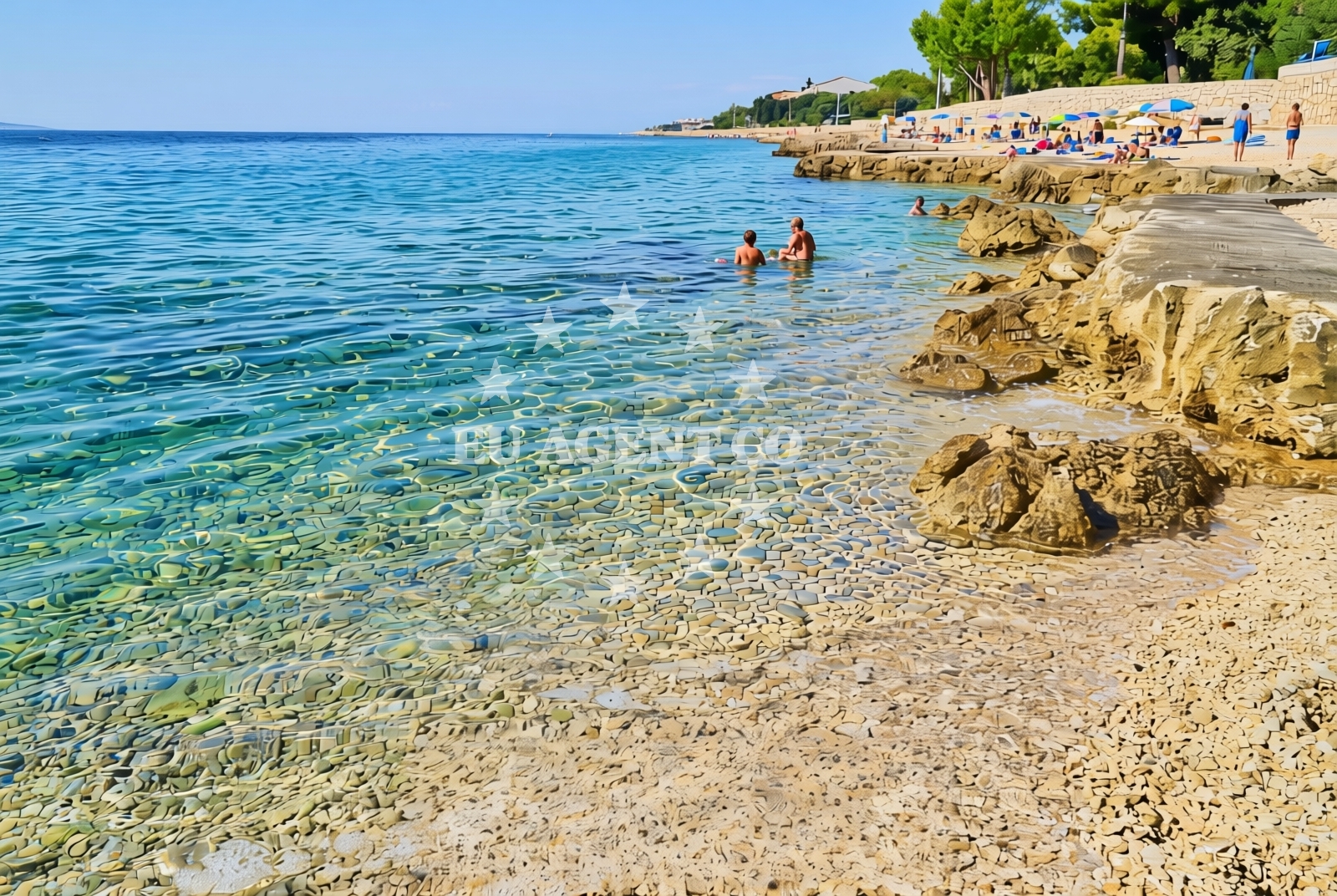 Additional view of Lungo mare, Mandre (Pag) Beach in Lungo mare
