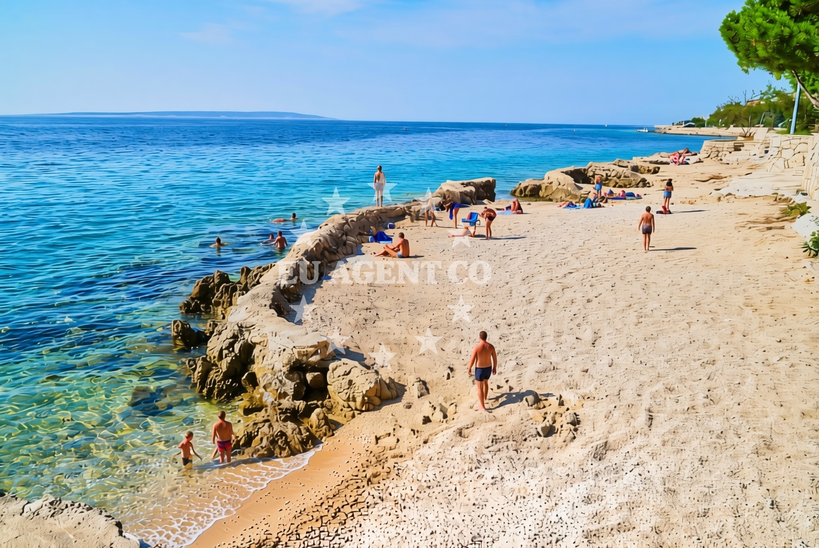 Additional view of Lungo mare, Mandre (Pag) Beach in Lungo mare
