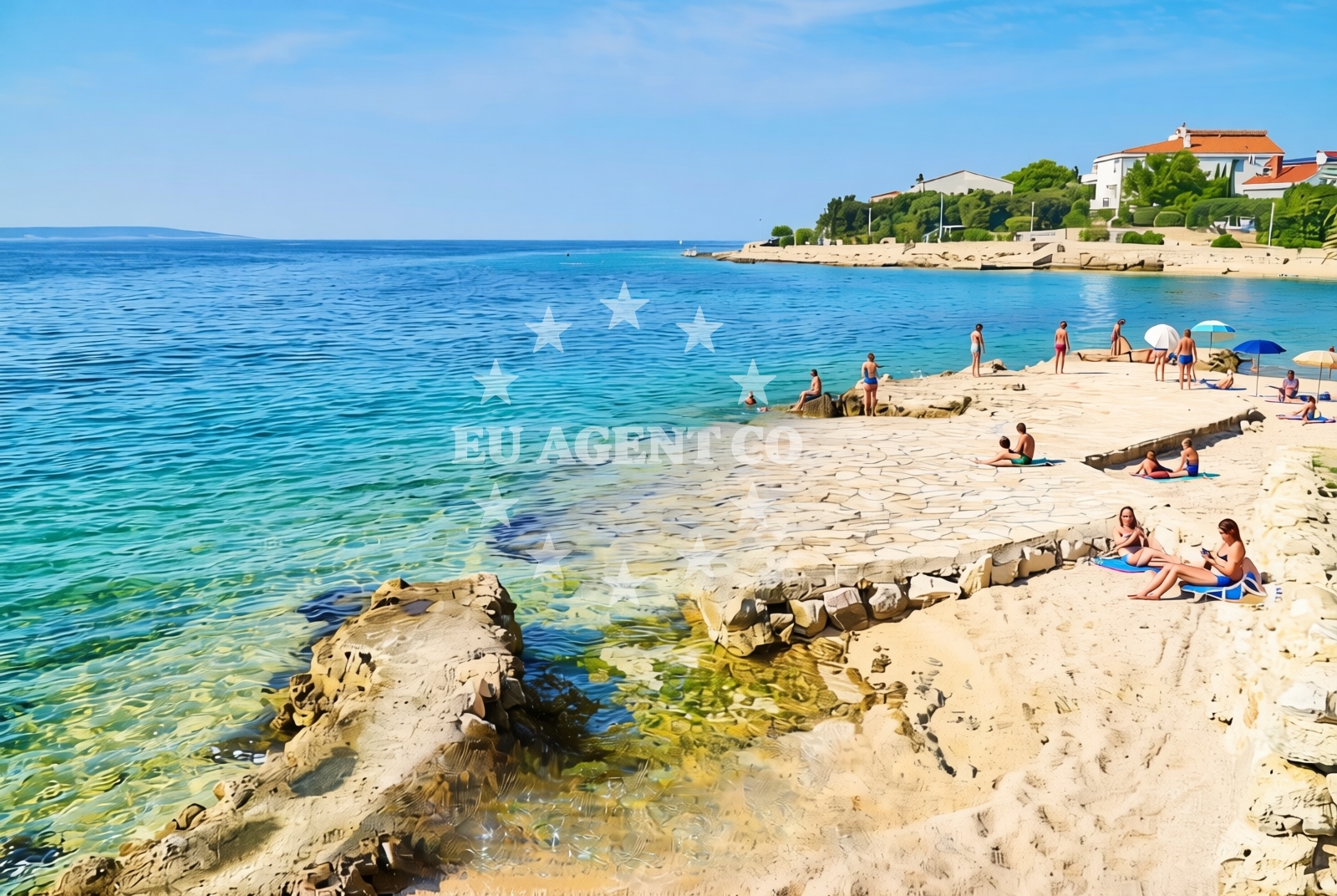 Additional view of Lungo mare, Mandre (Pag) Beach in Lungo mare