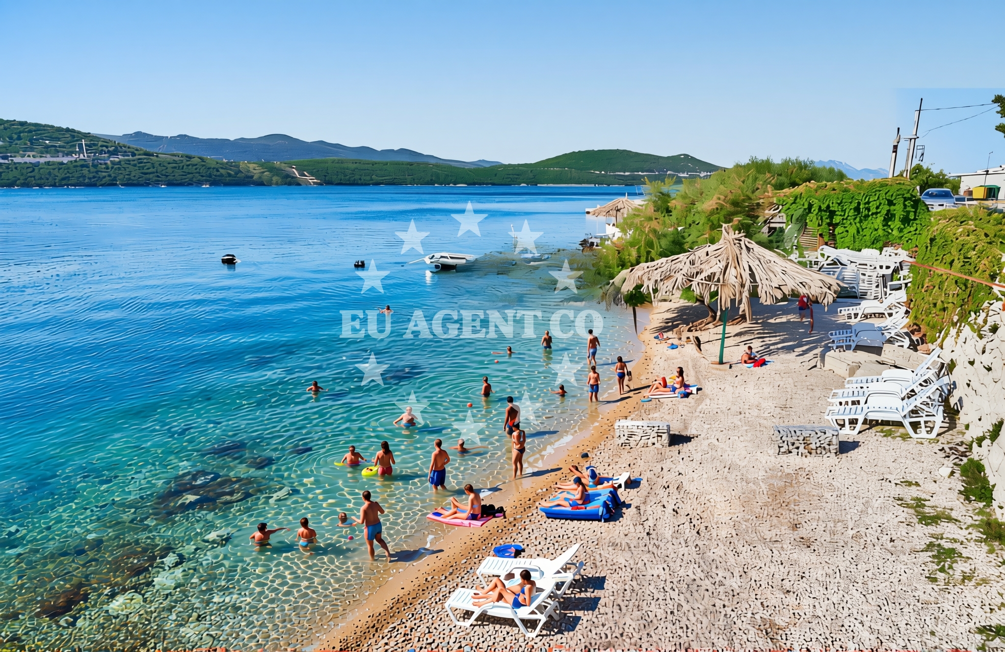 Overview of Lungomare, Neum Beach in Lungomare