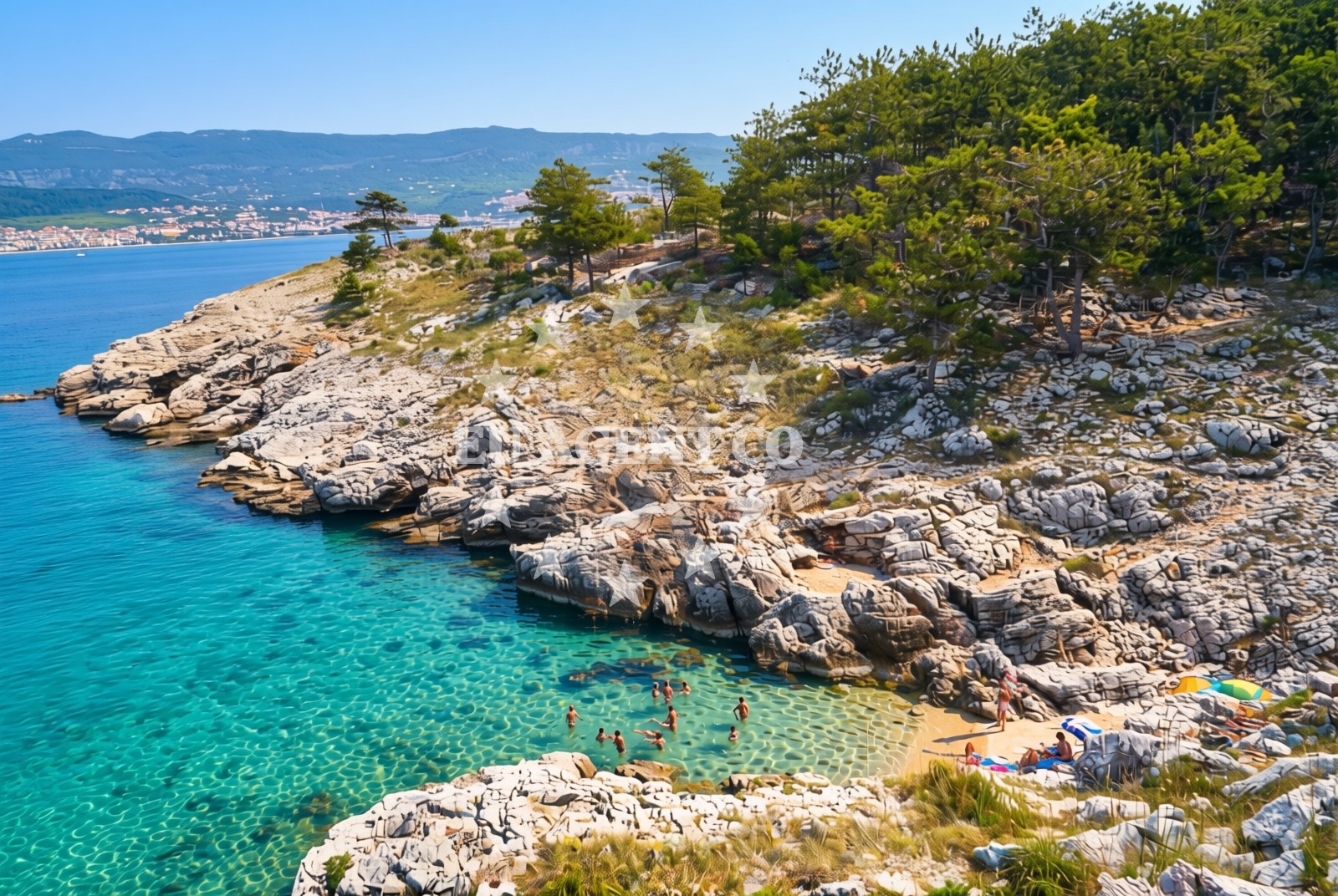 Overview of Lupeška, Županje (Krk) Beach in Lupeška