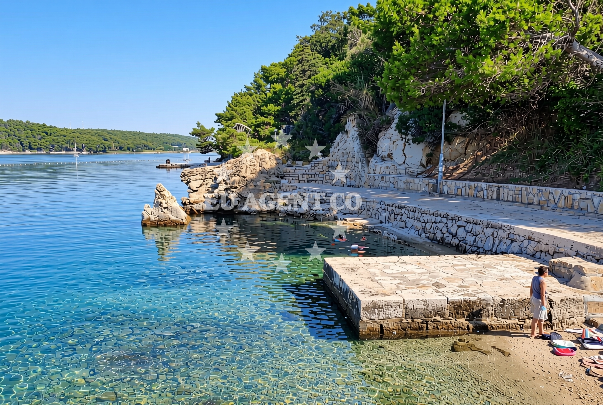 Overview of Macolići, Palit (Rab) Beach in Macolići