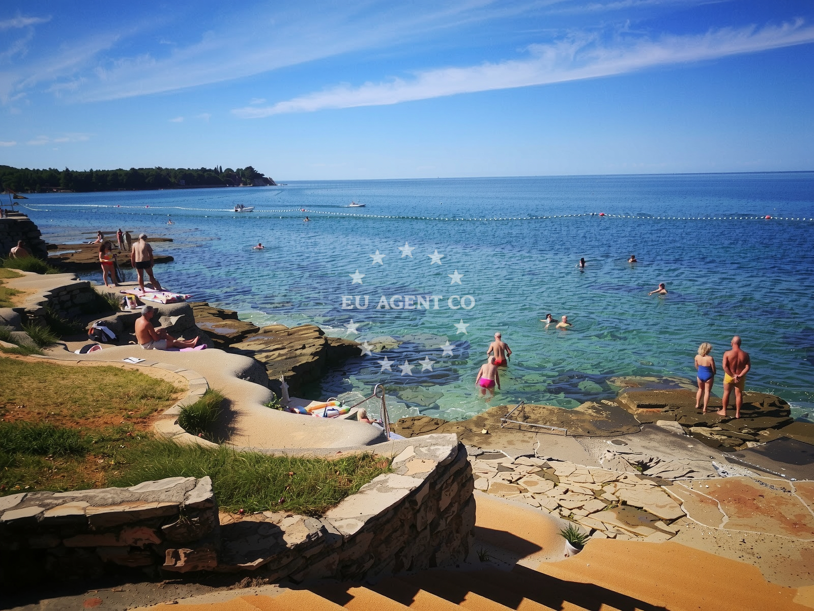 Shoreline and swimming area at Macumba Club beach in Buraj Mareda 2/9, Dajla