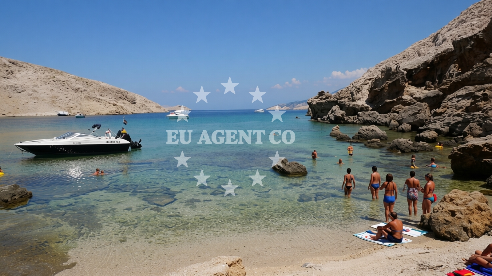 Shoreline and swimming area at Mag beach in Stinica 11B, Stinica