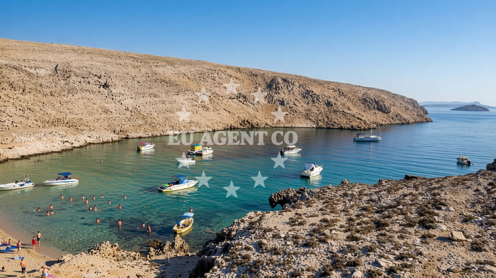 Sea and coastal view of Mag beach in Stinica 11B, Stinica