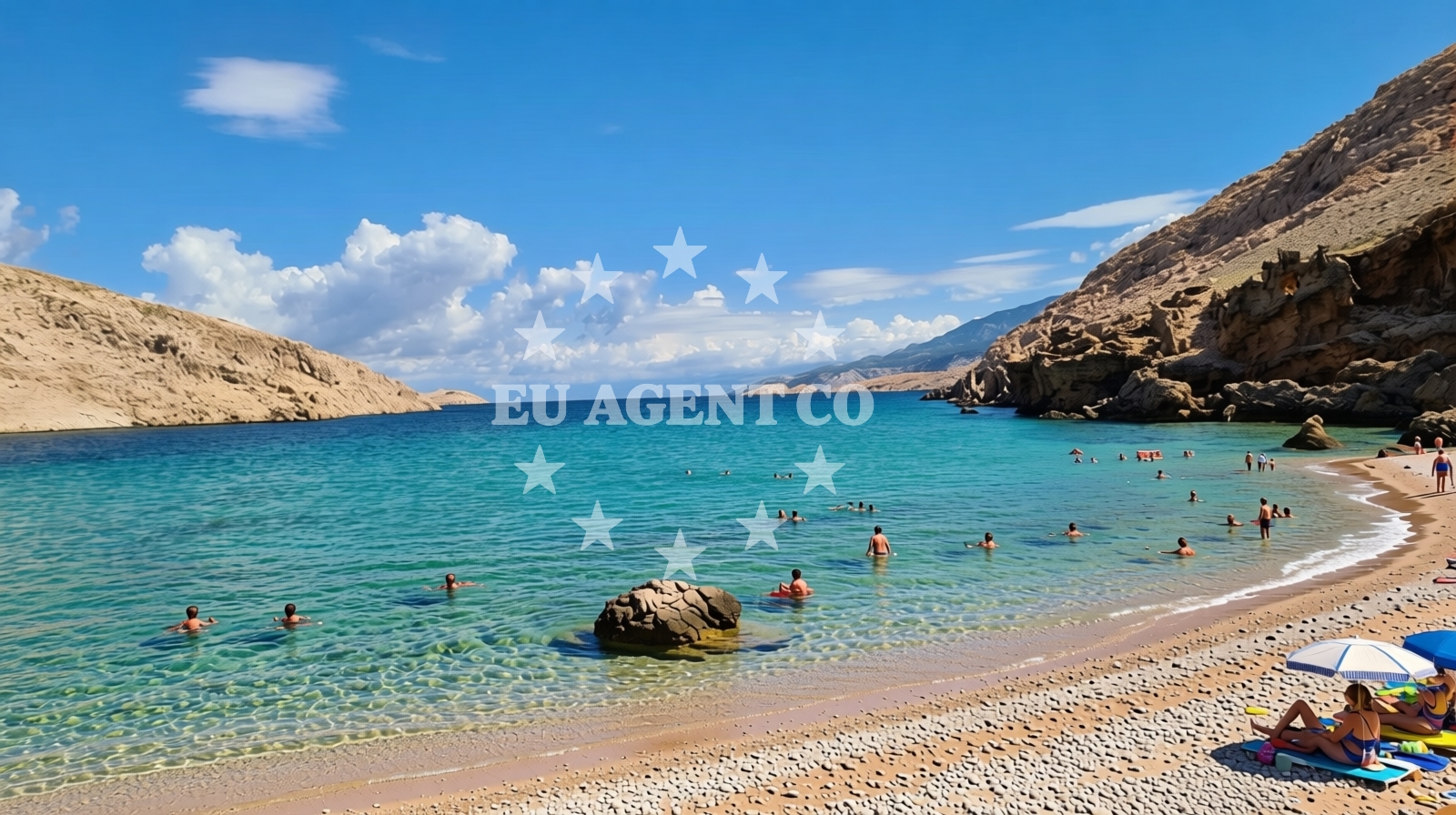 Beach facilities and surroundings at Mag beach in Stinica 11B, Stinica