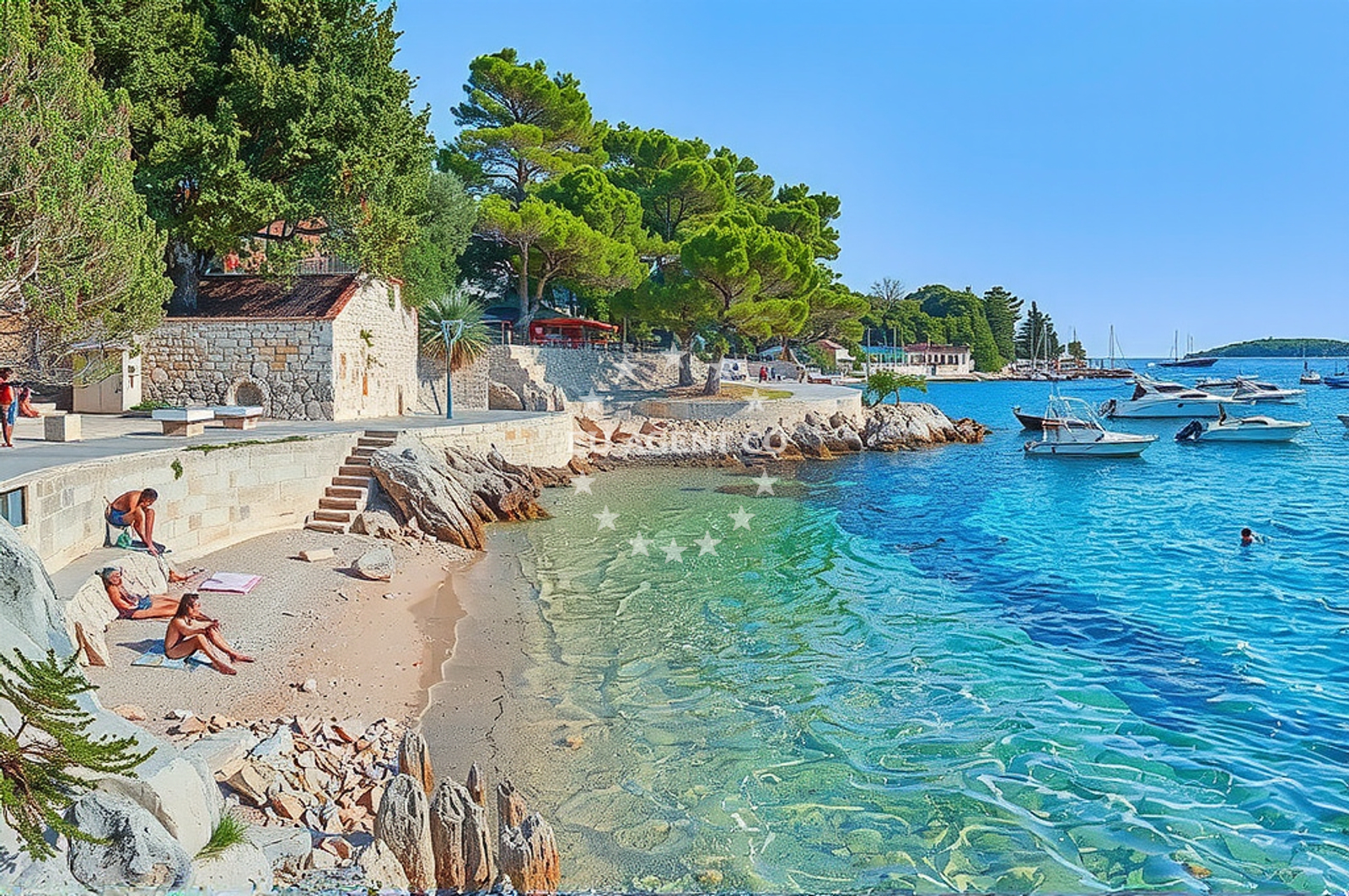 Additional view of Majerovica beach in Ivana Božitkovića 21, Hvar