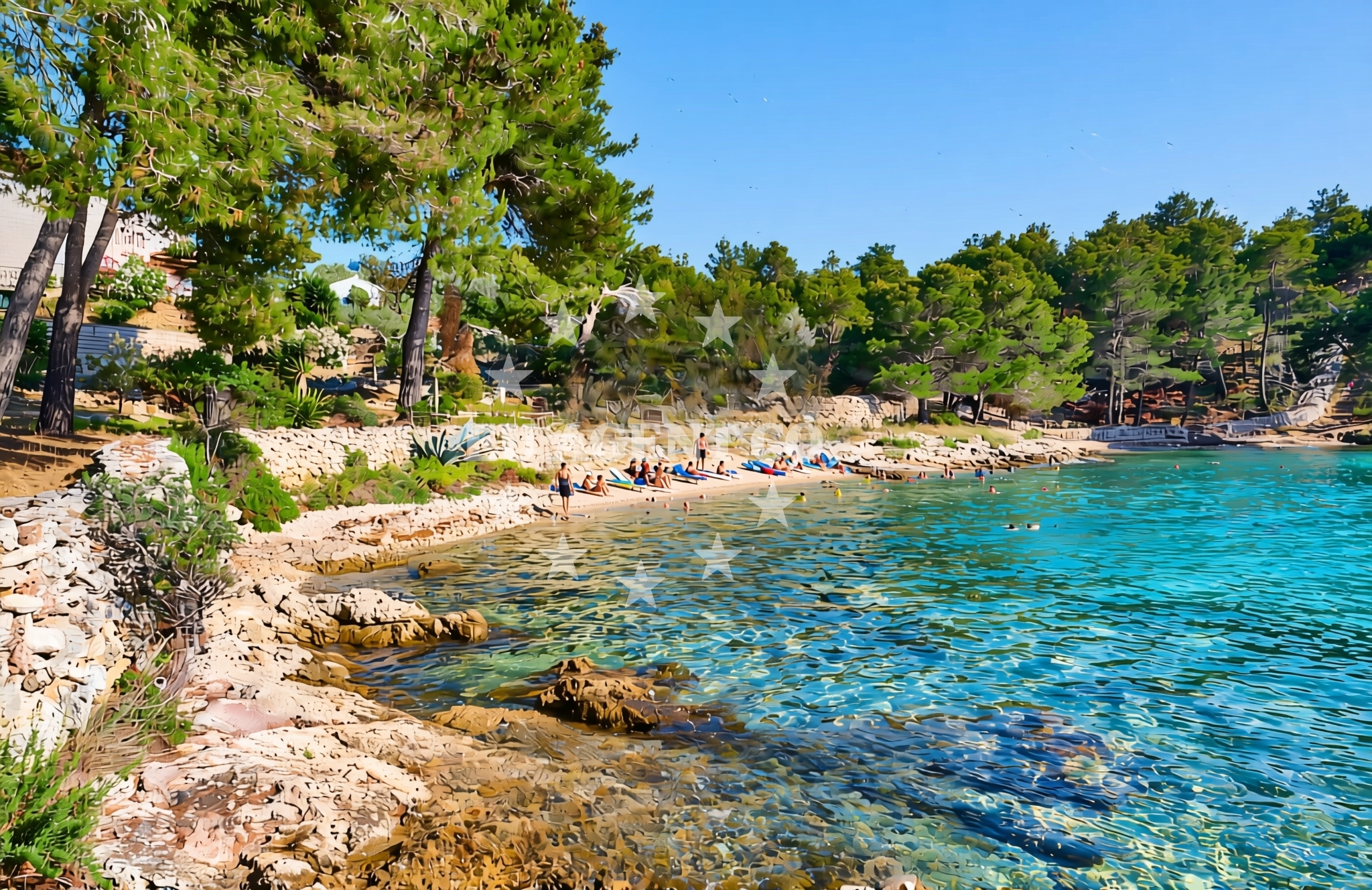 Overview of Makarac, Milna (Brač) Beach in Makarac