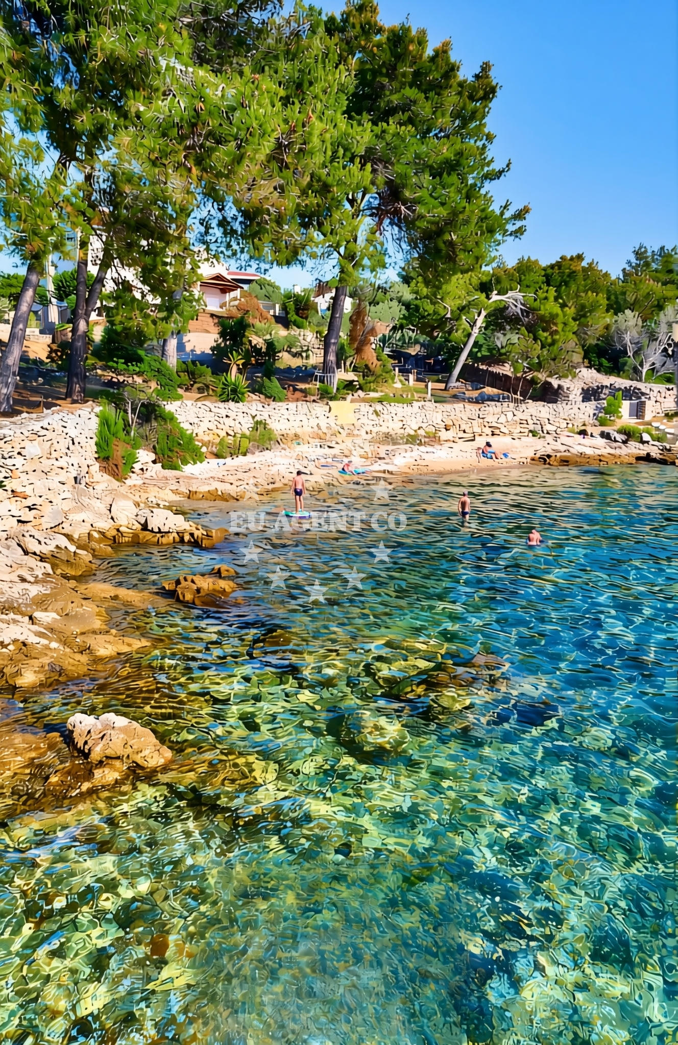 Sea and coastal view of Makarac, Milna (Brač) Beach in Makarac
