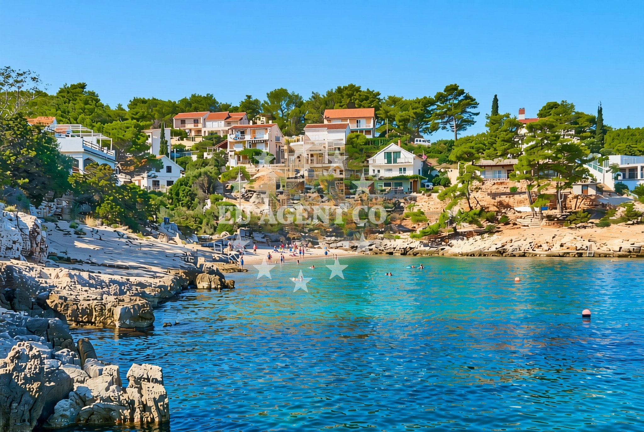 Overview of Mala Basina, Vrboska (Hvar) Beach in Mala Basina