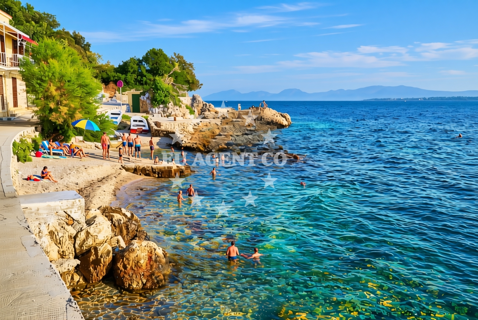 Overview of Mala Duba istok, Živogošće Beach in Mala Duba istok