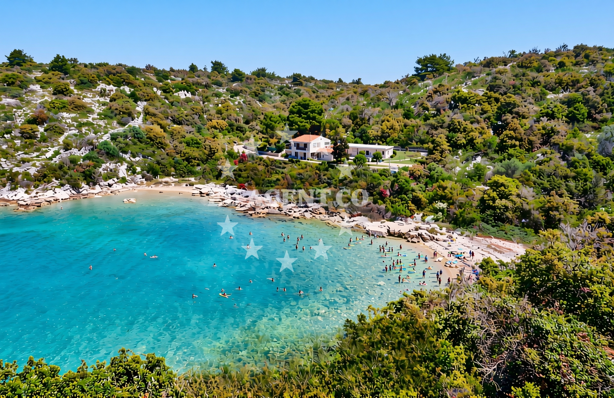 Overview of Mala luka istok, Drvenik Veliki (Drvenik Veli) Beach in Mala luka istok