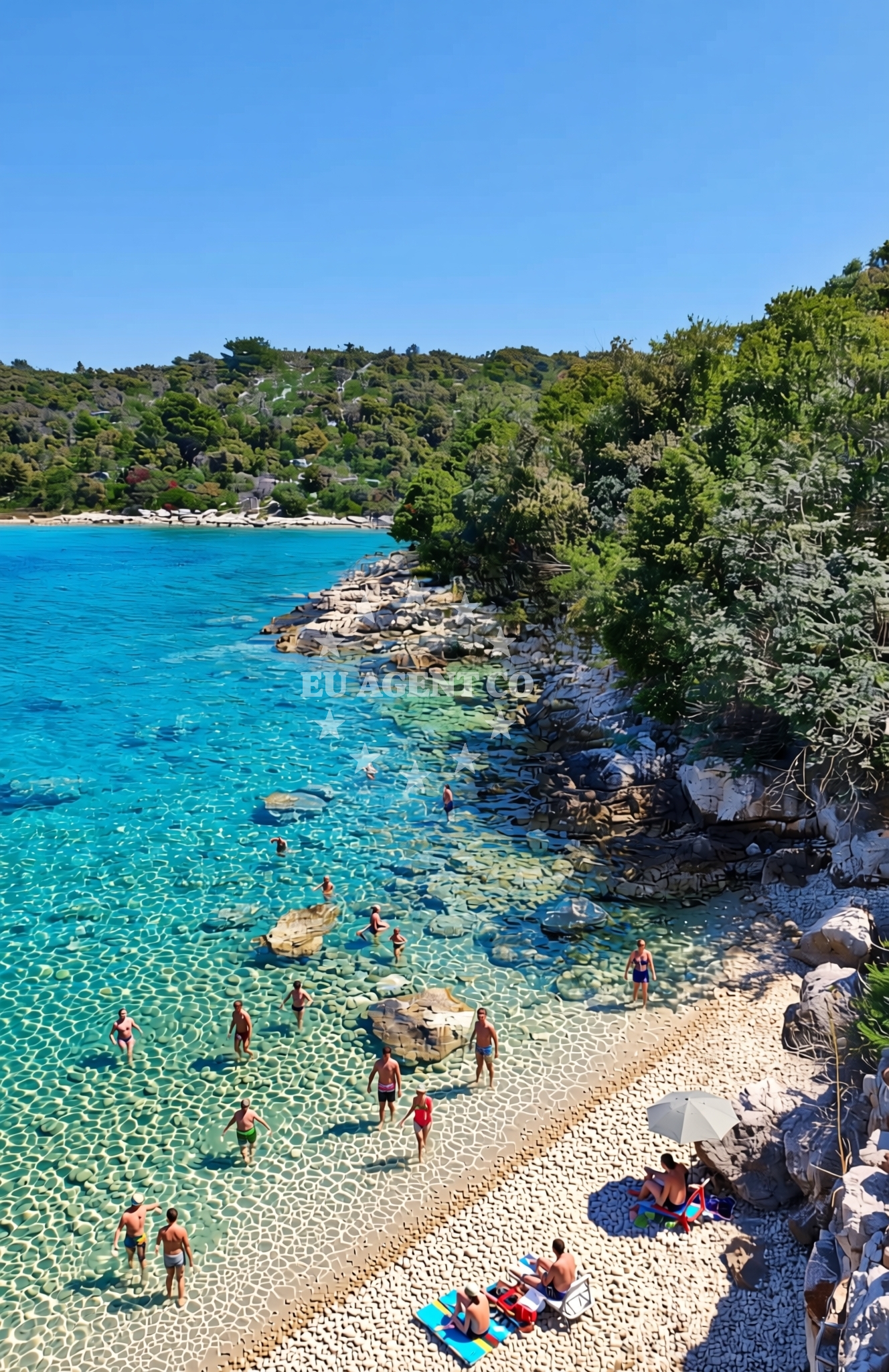 Additional view of Mala luka zapad, Drvenik Veliki (Drvenik Veli) Beach in Mala luka zapad