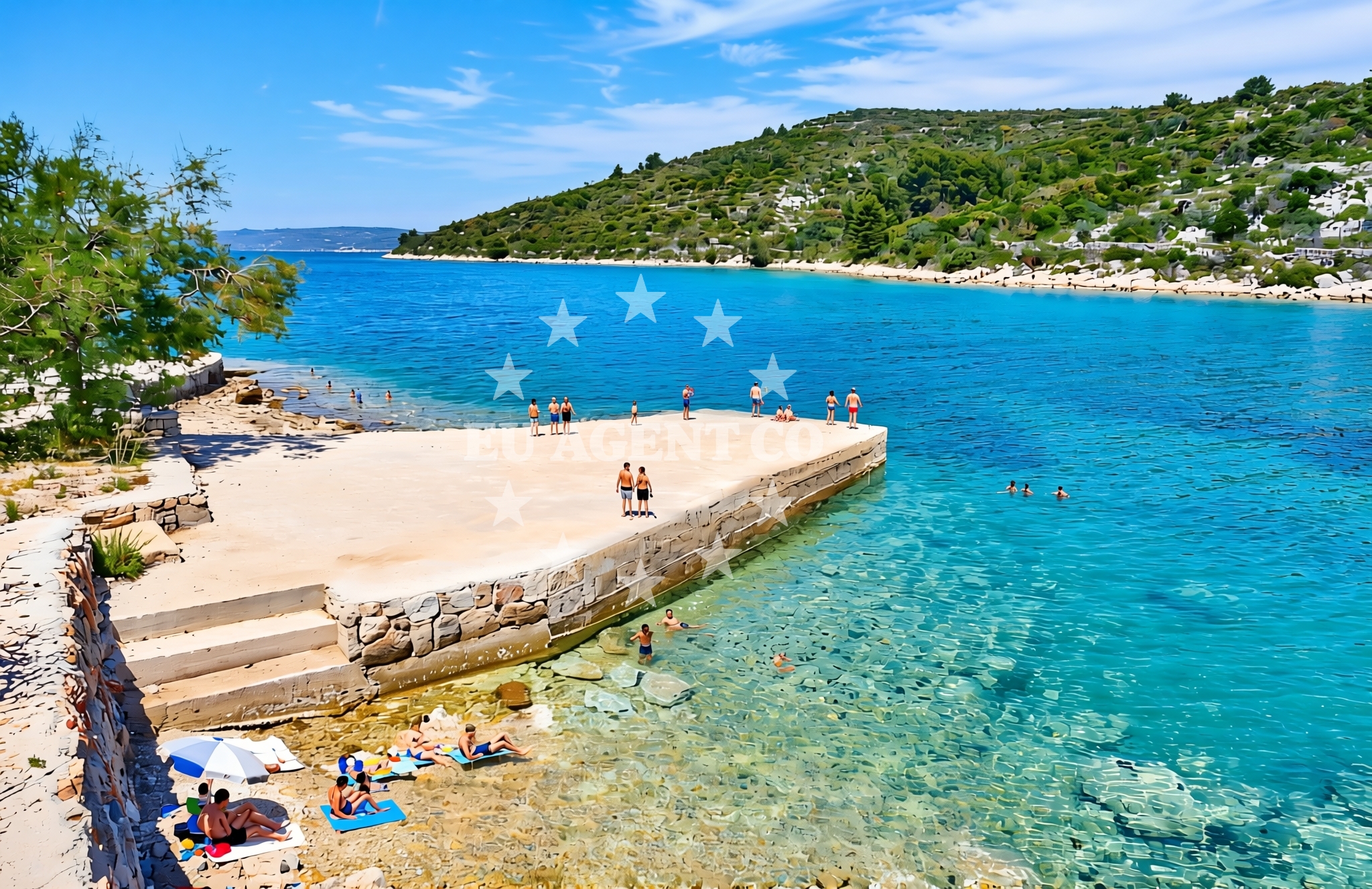 Additional view of Mala luka zapad, Drvenik Veliki (Drvenik Veli) Beach in Mala luka zapad