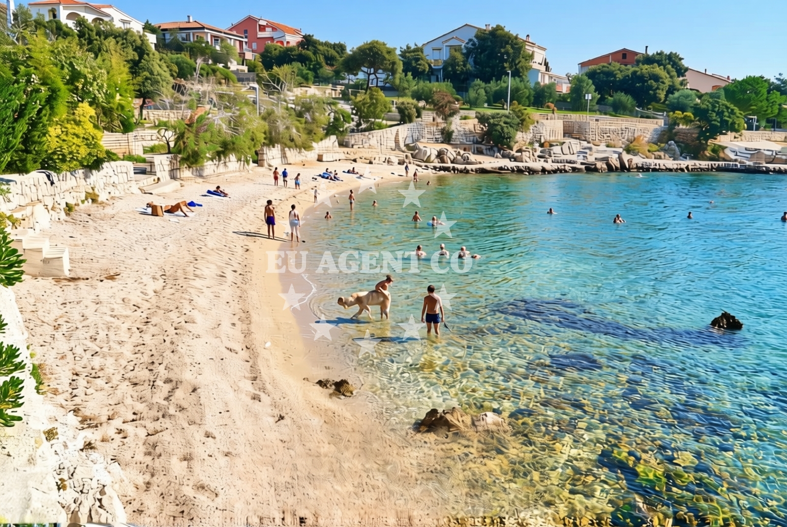 Overview of Mala Mandra, Mandre (Pag) Beach in Mala Mandra