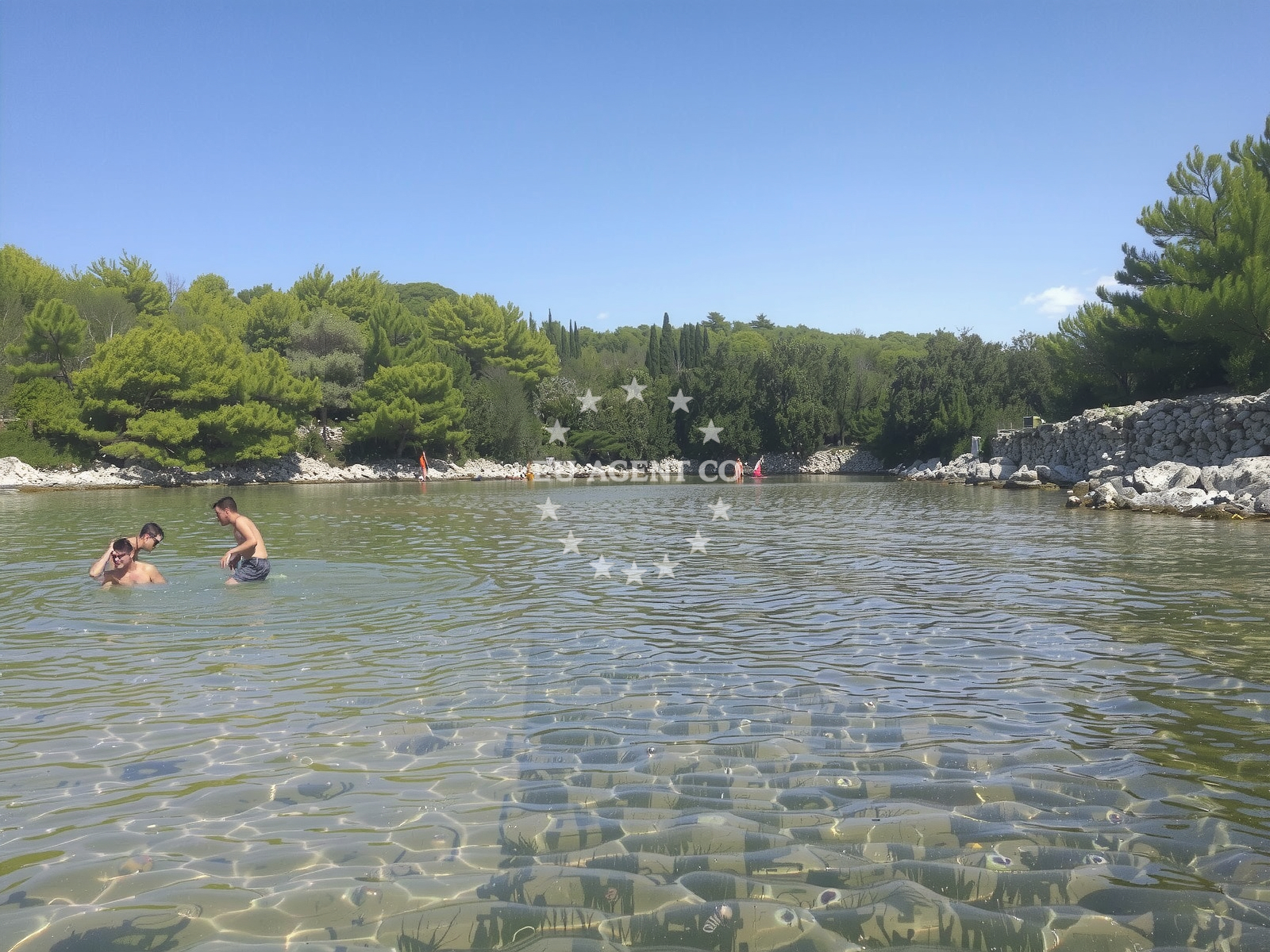 Beach facilities and surroundings at Mala Sabusa beach in 2. ULICA 117, Kukljica