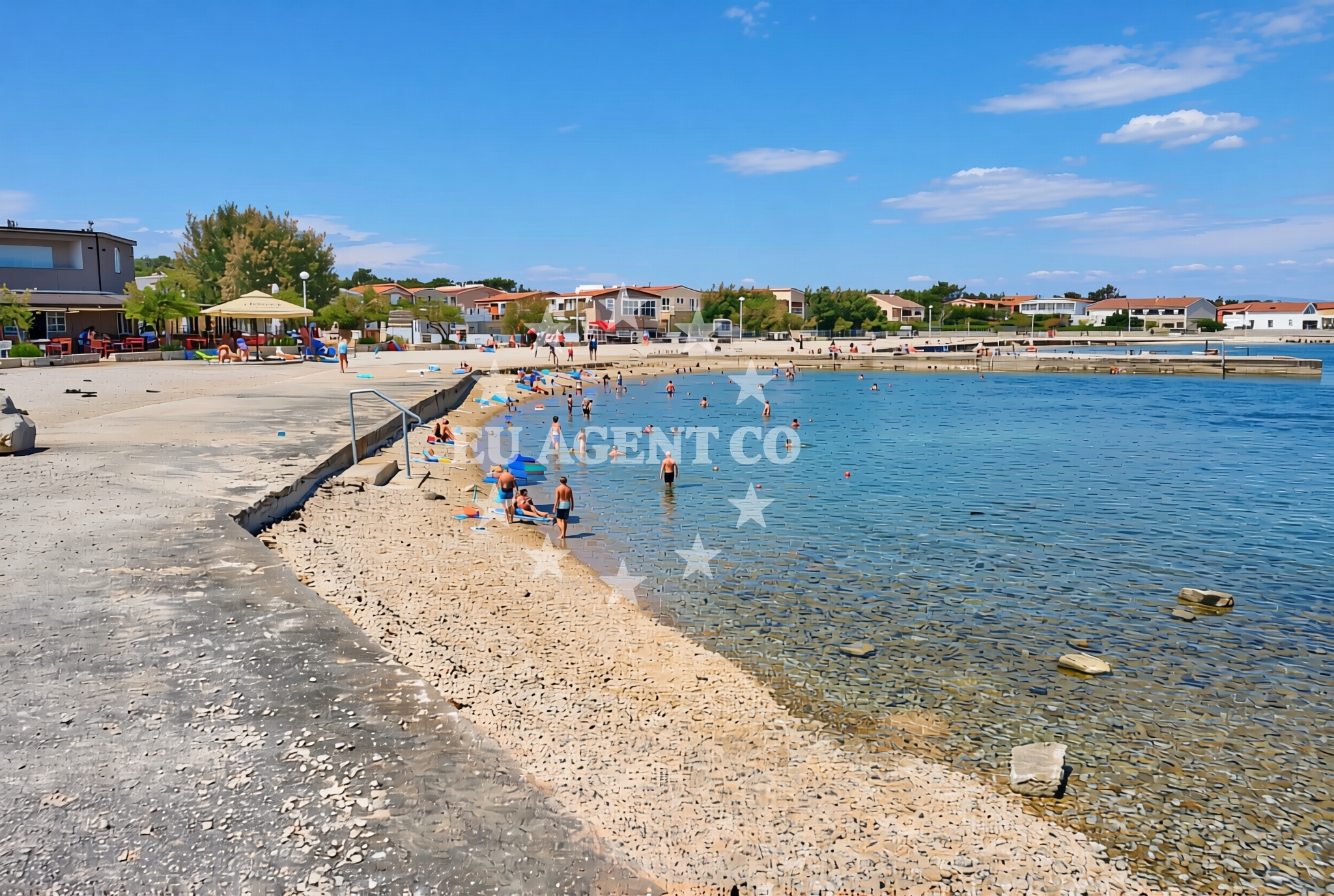 Overview of Mala Slatina istok, Vir (Vir) Beach in Mala Slatina istok