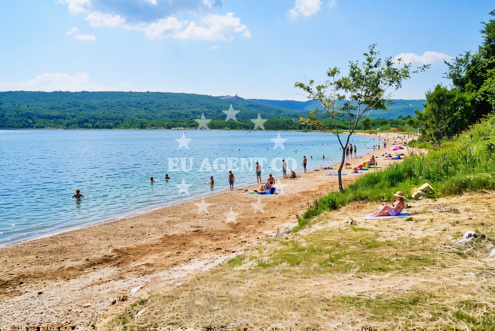 Sea and coastal view of Mala sten, Čižići (Krk) Beach in Mala sten