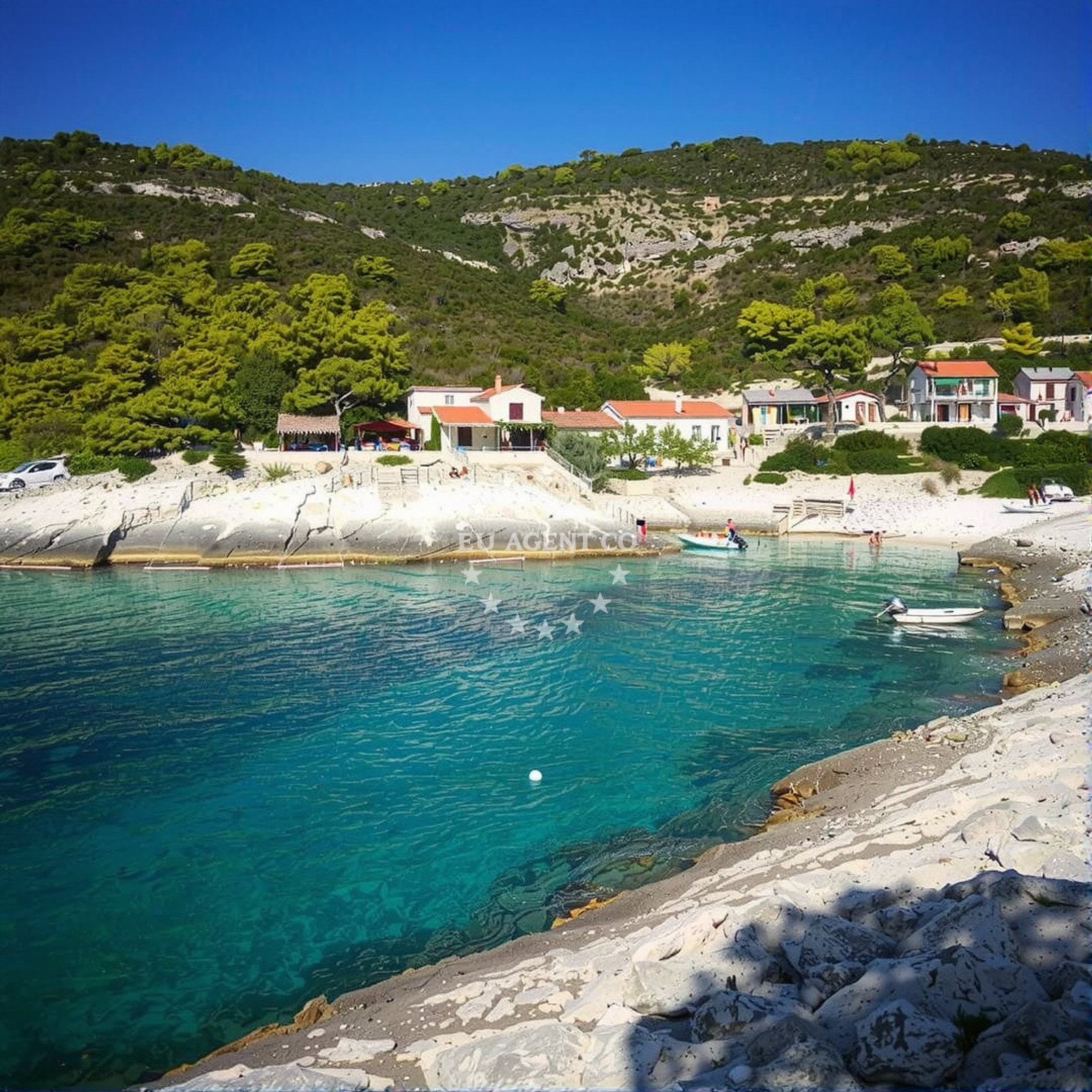 Sea and coastal view of Mala Travna in Žužeca 5, Vis