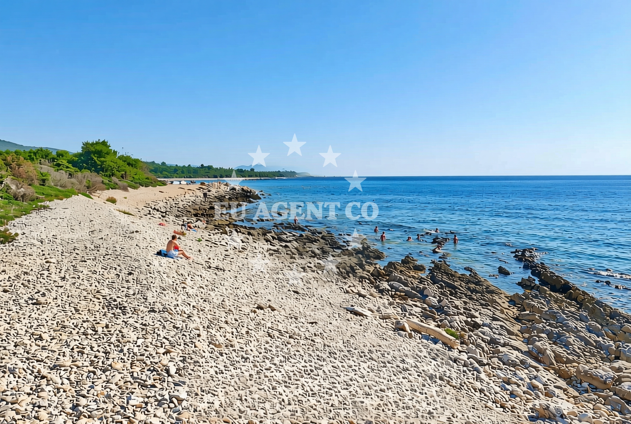 Overview of Mala voda, Dragove (Dugi otok) Beach in Mala voda