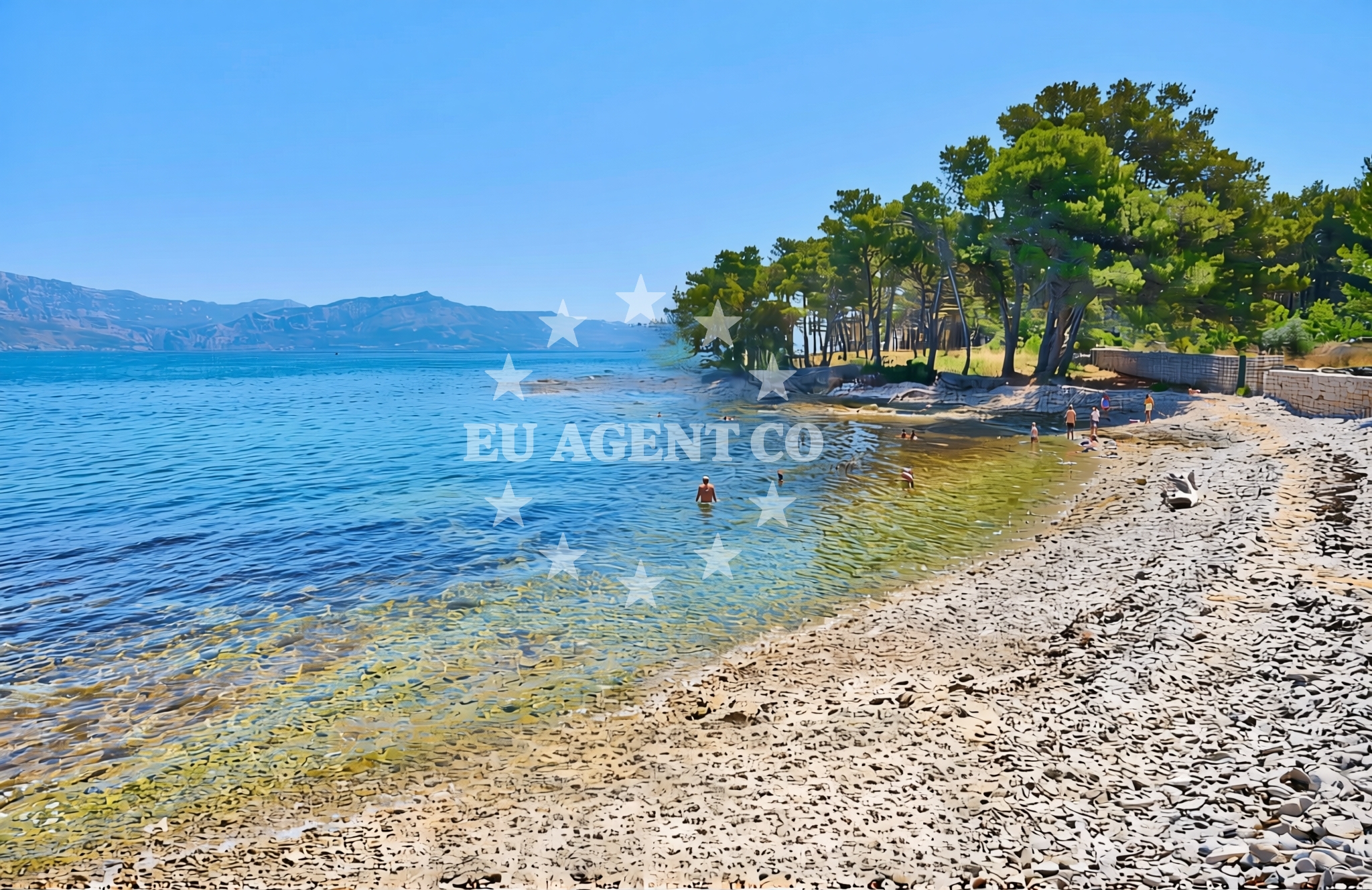 Additional view of Malačnica sredina, Supetar (Brač) Beach in Malačnica sredina