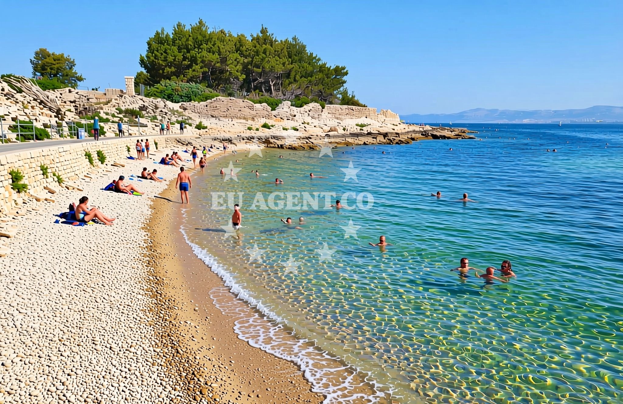 Additional view of Malačnica sredina, Supetar (Brač) Beach in Malačnica sredina