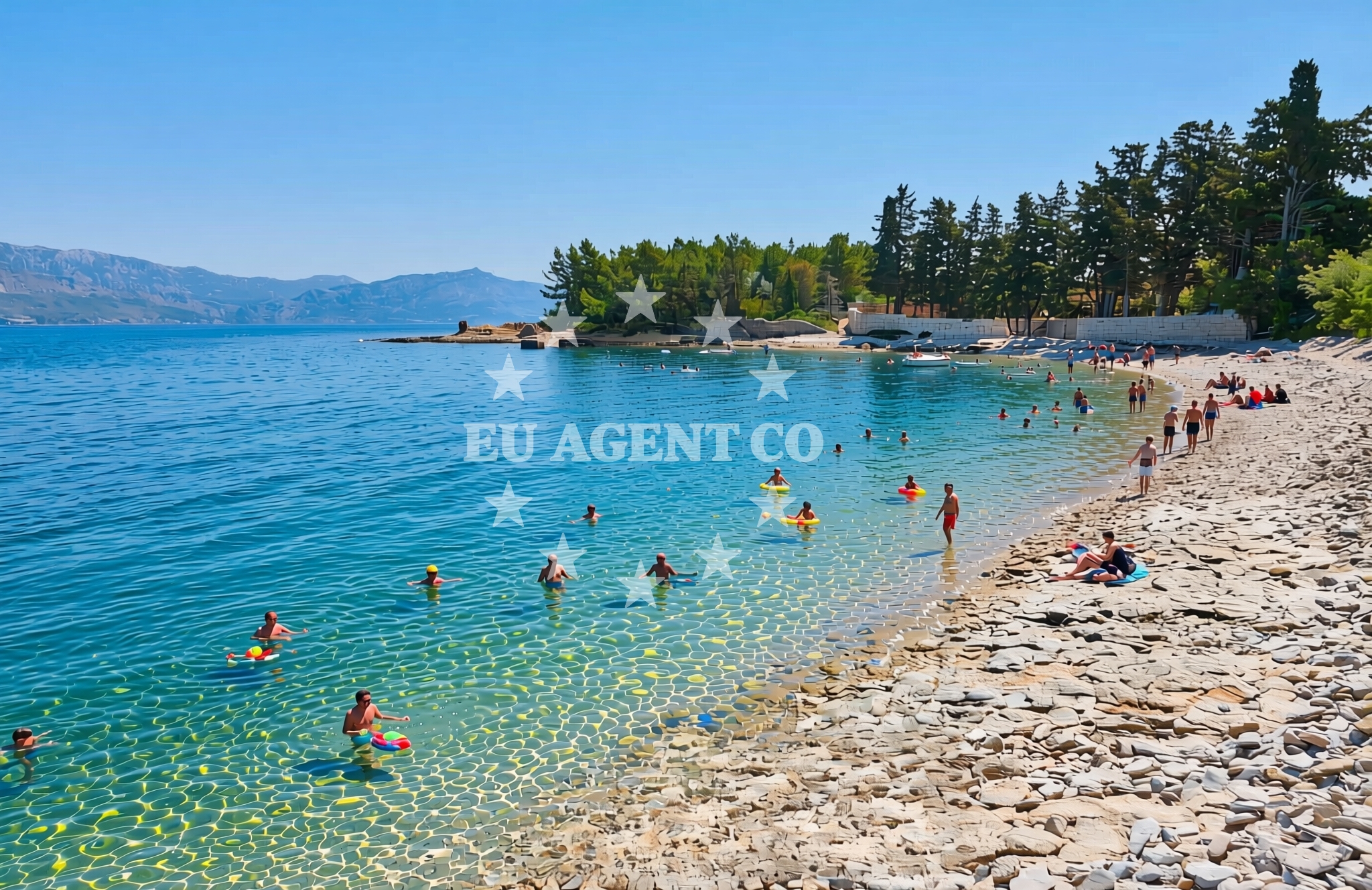 Overview of Malačnica zapad, Supetar (Brač) Beach in Malačnica zapad