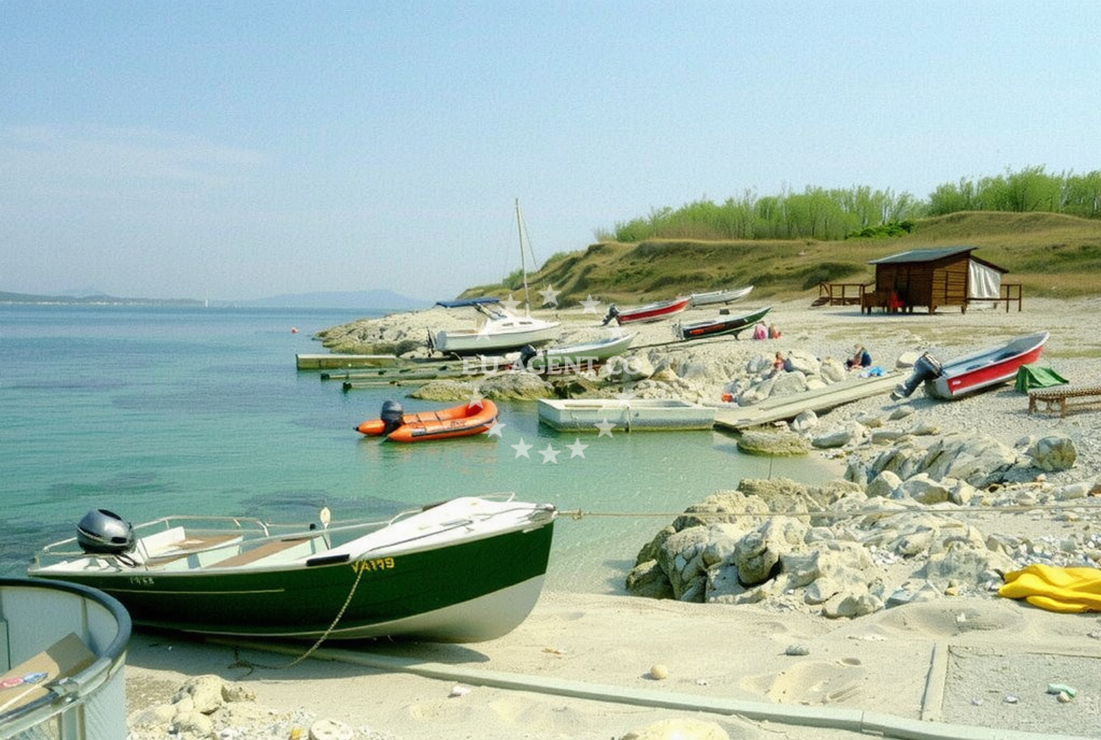 Sea and coastal view of Male Srakane Beach in Artatore ulica 64, Mali Lošinj