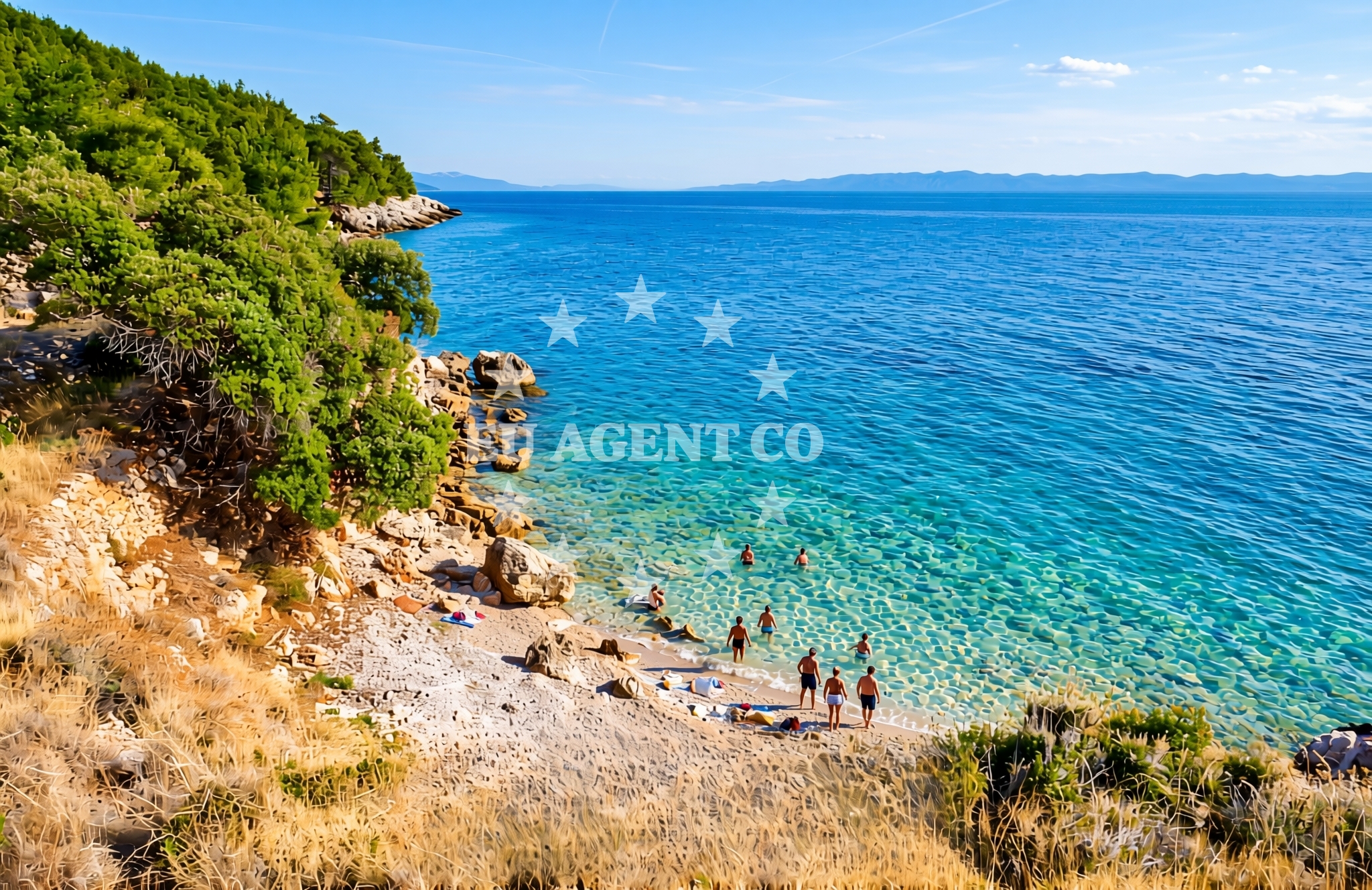 Overview of Mali Črvanj zapad, Zastražišće (Hvar) Beach in Mali Črvanj zapad