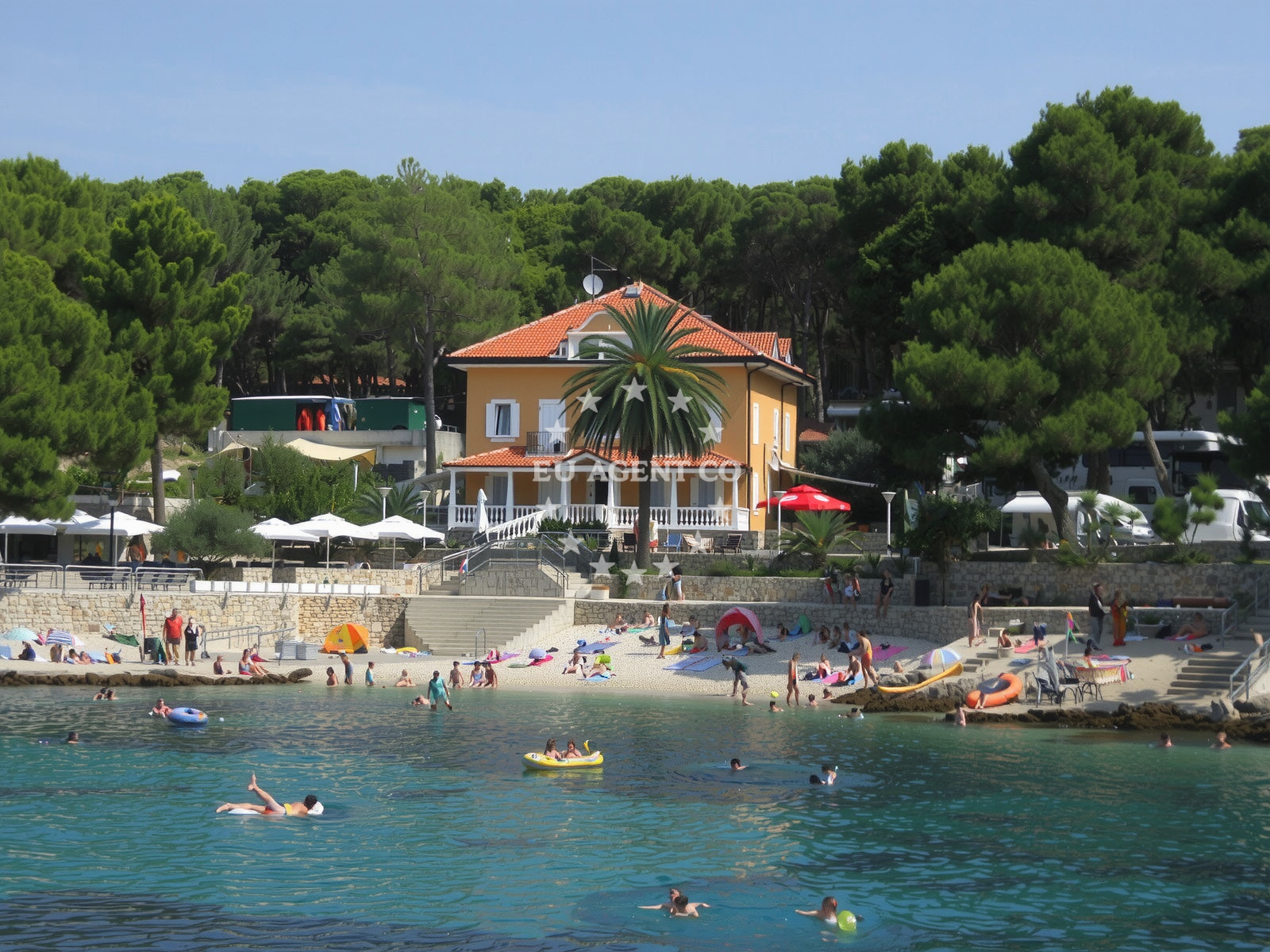 Beach facilities and surroundings at Mali Losinj in Čikat 8, Mali Lošinj