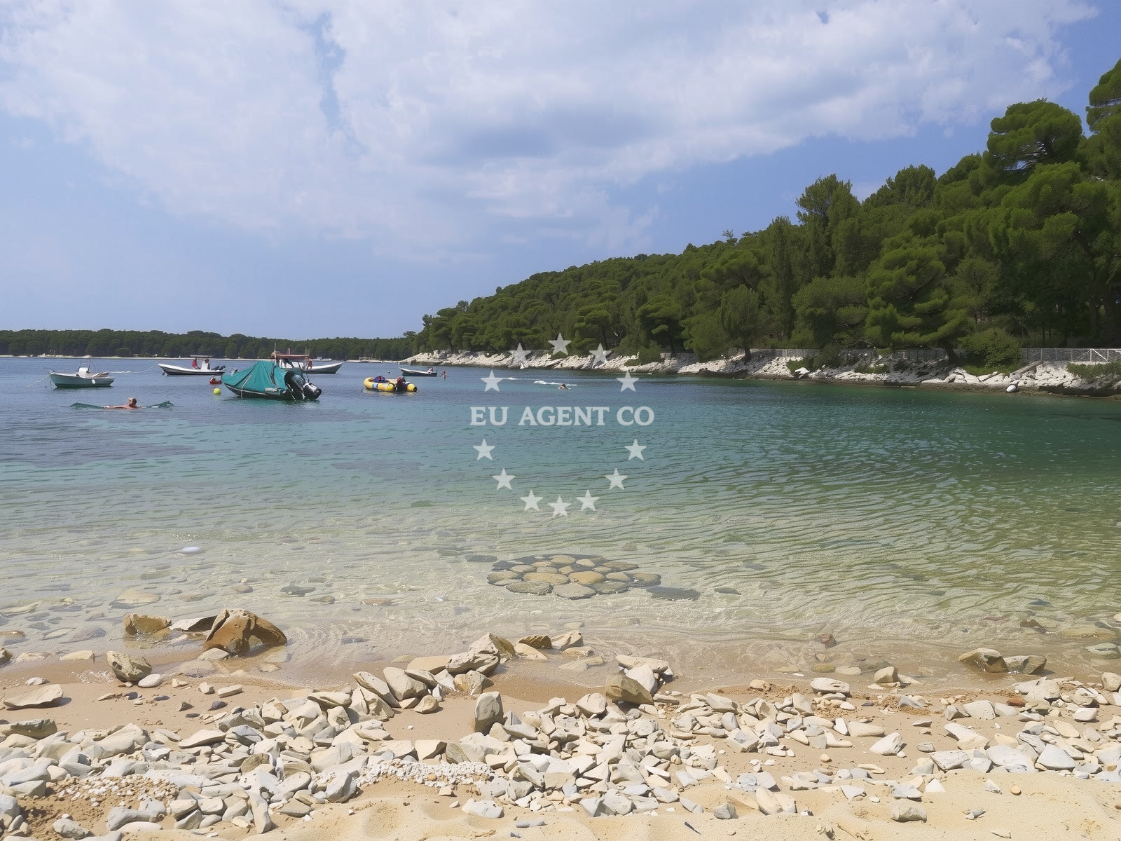 Sea and coastal view of Mali Losinj II in Poljana I, Mali Lošinj