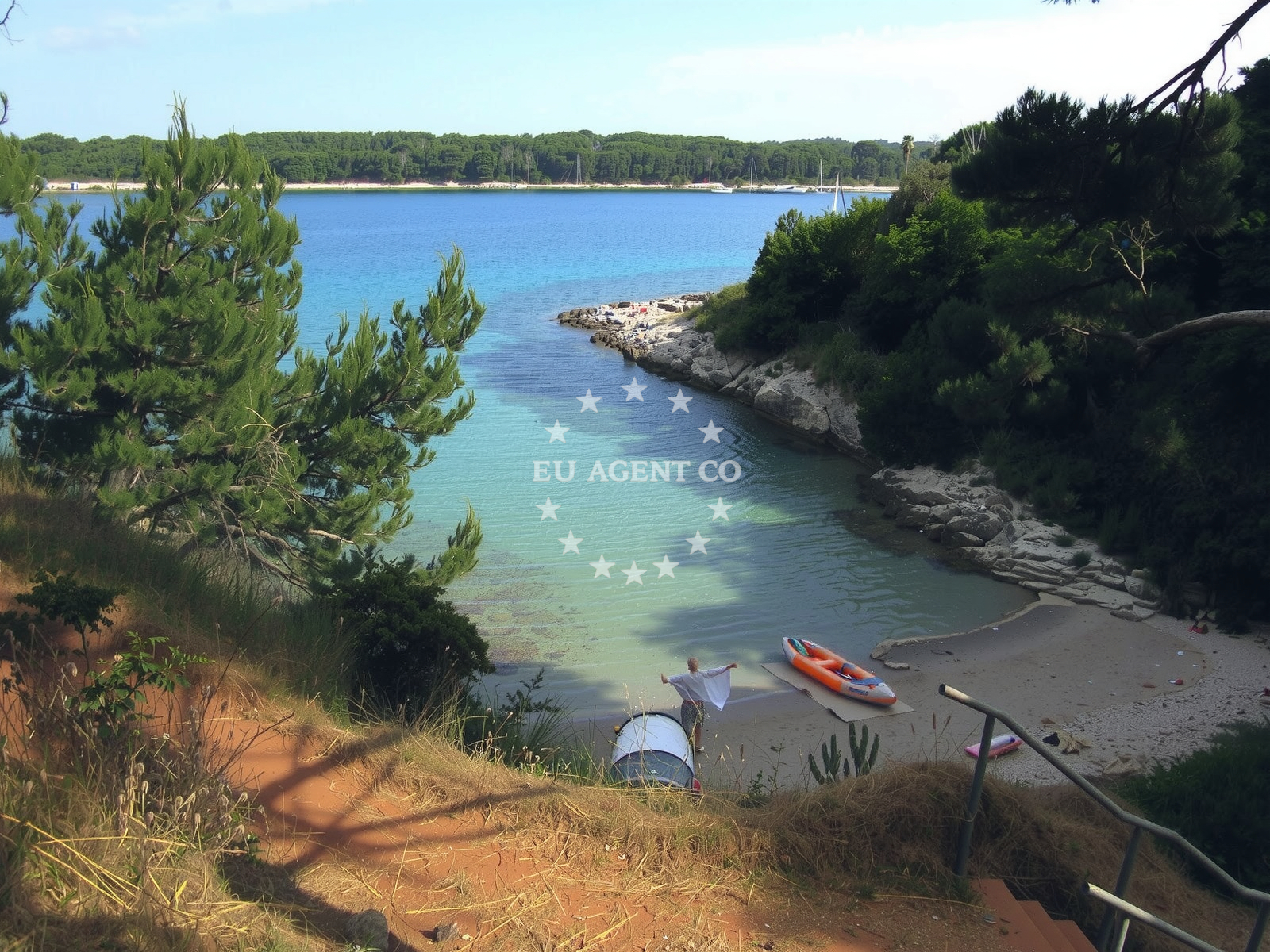Sea and coastal view of Mali Portic beach in 218 Selo 1, Premantura