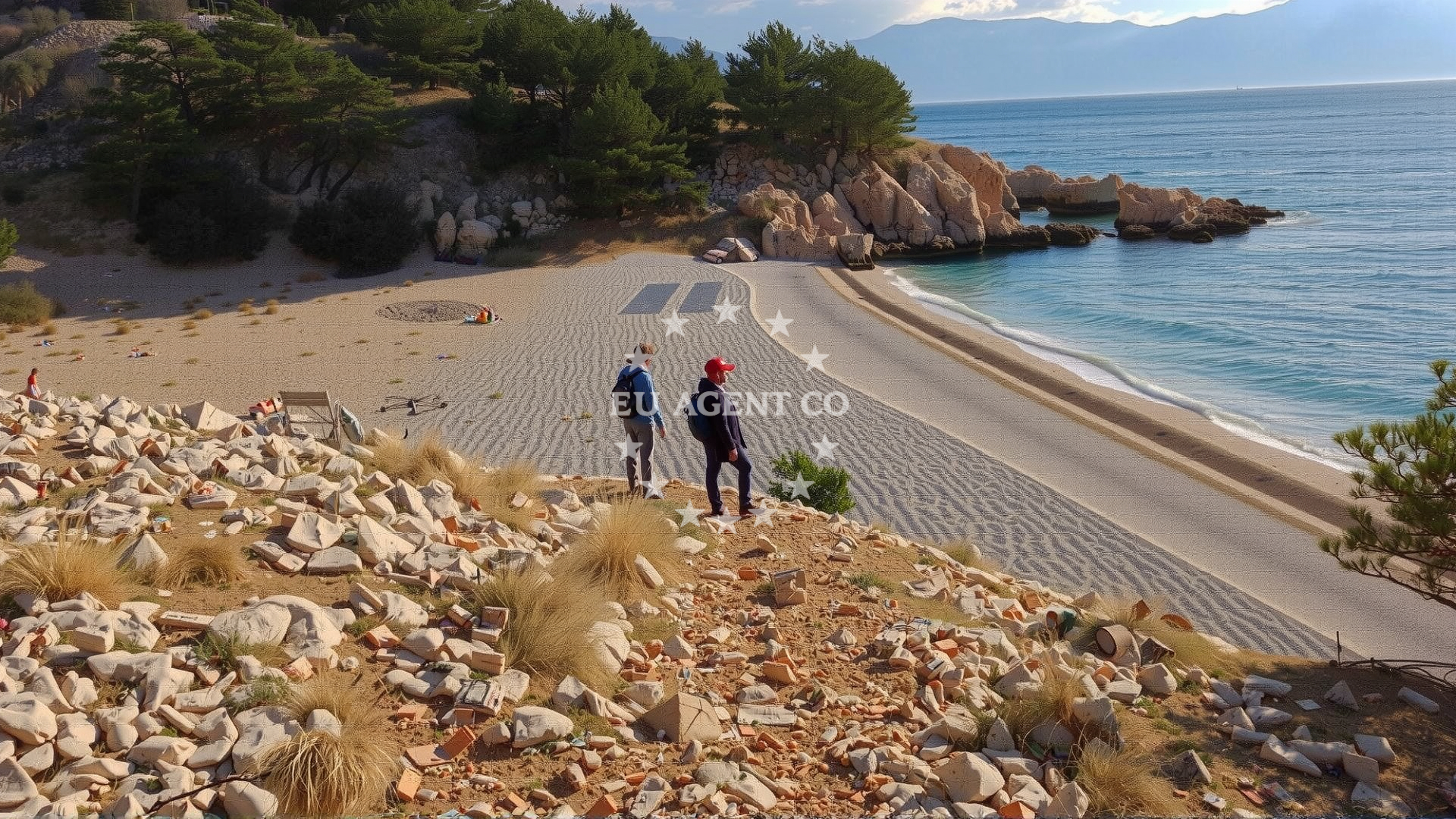 Shoreline and swimming area at Mali raj in Kricin 10, Baška