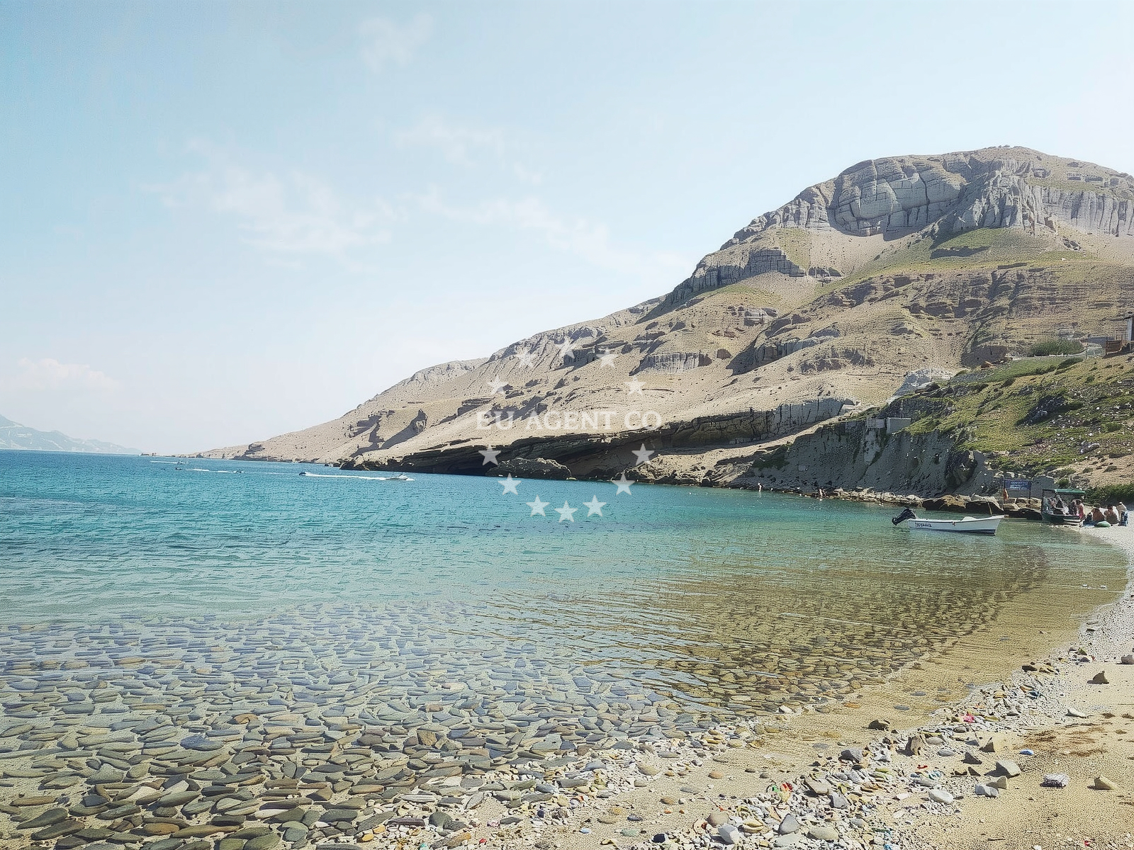 Sea and coastal view of Mali Zaton beach in Šibenska 23, Pag