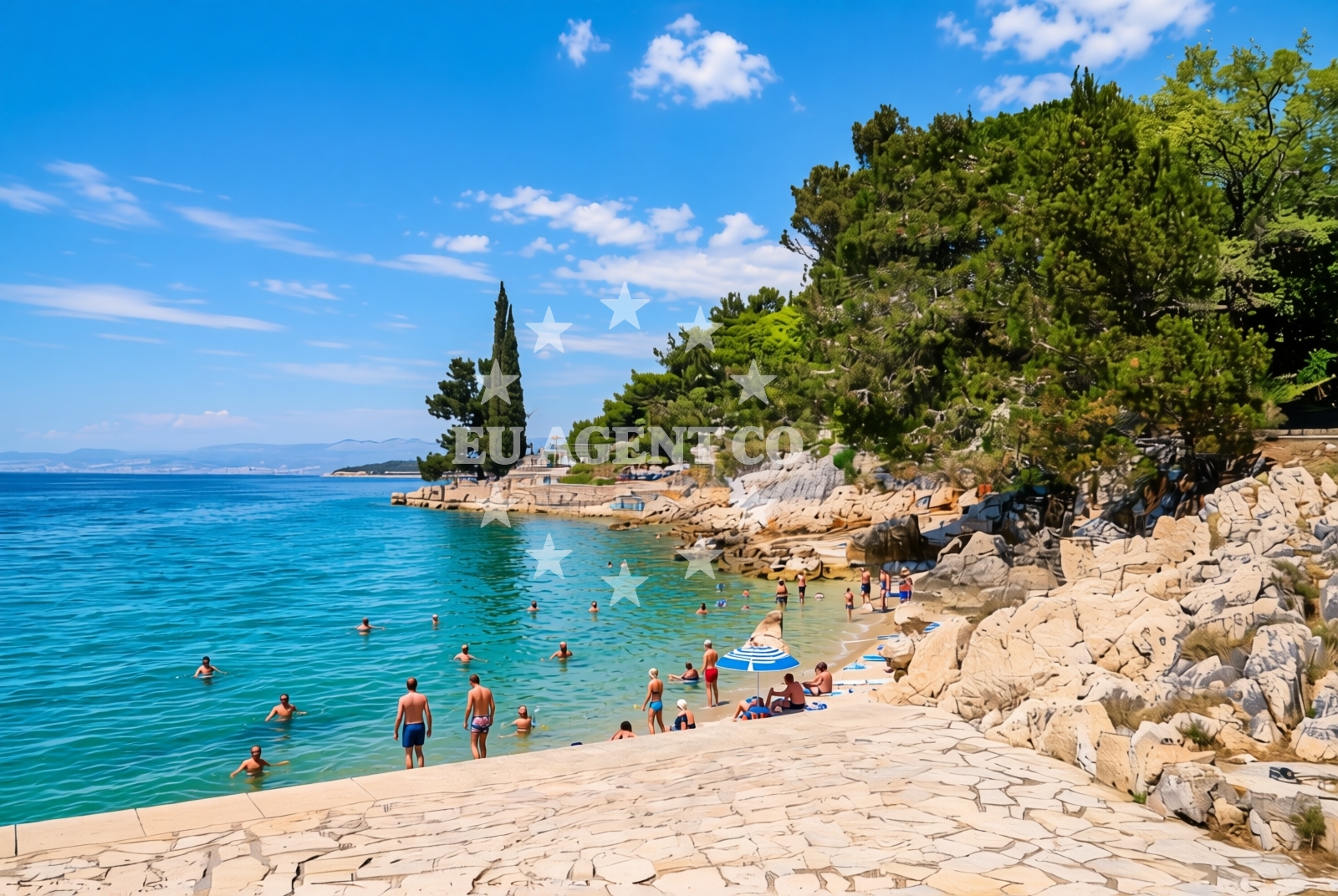 Overview of Malinska (Krk): beaches and coves (8) in Malinska (Krk)