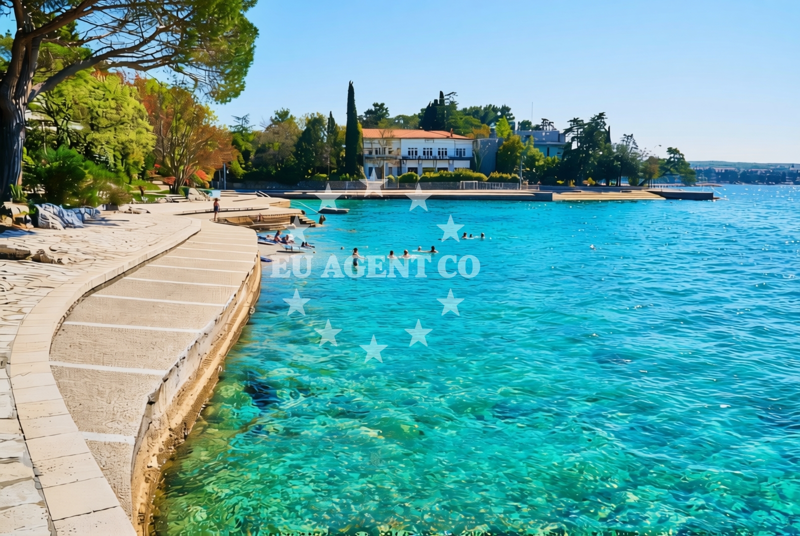 Sea and coastal view of Malinska (Krk): beaches and coves (8) in Malinska (Krk)