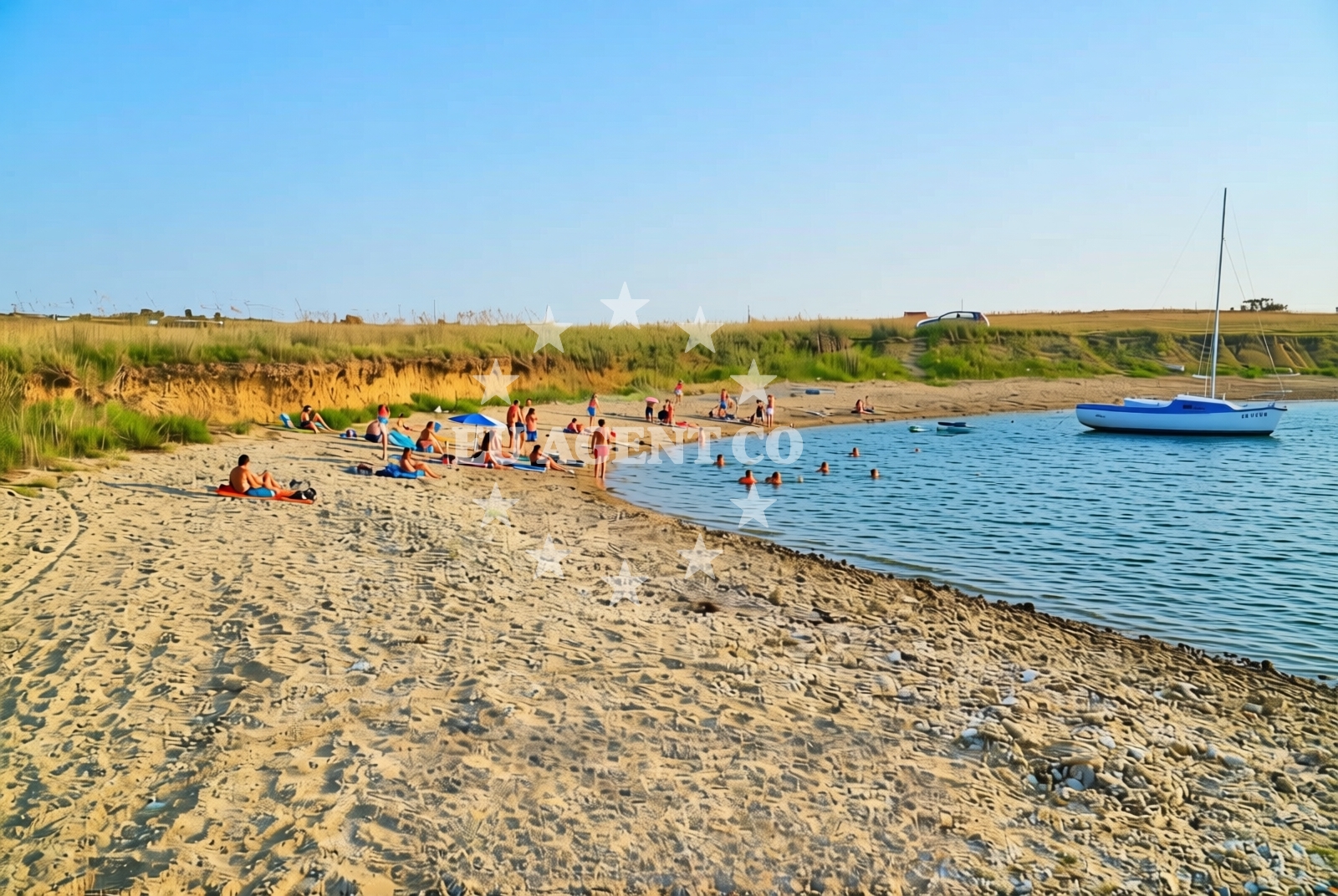 Shoreline and swimming area at Malo blato, Privlaka (Zadarska županija) Beach in Malo blato