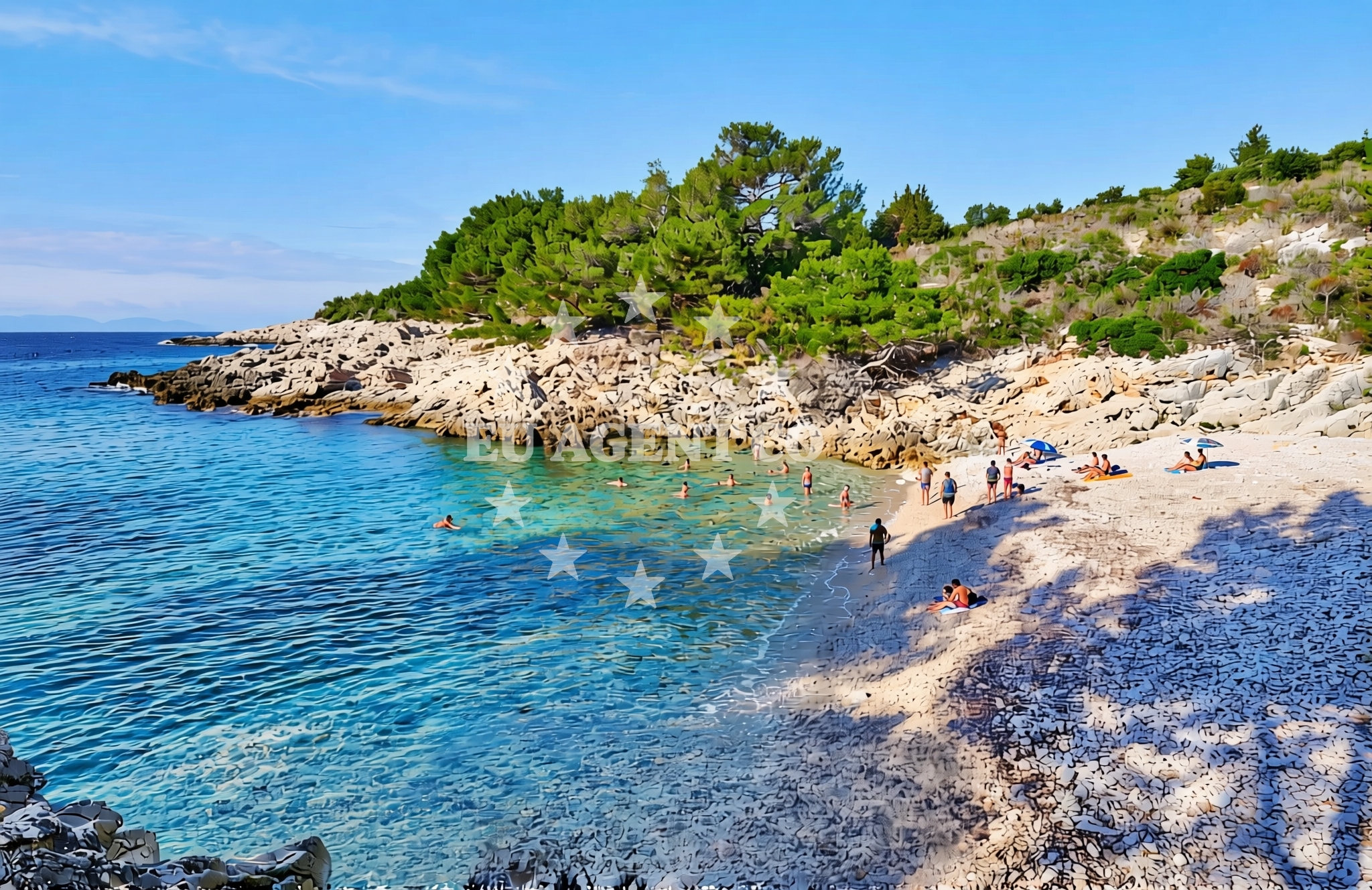 Shoreline and swimming area at Malo Grablje (Hvar): beaches and coves in Malo Grablje (Hvar)