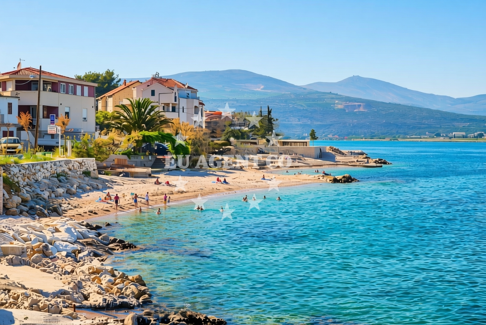 Overview of Malo more, Arbanija (Čiovo) Beach in Malo more