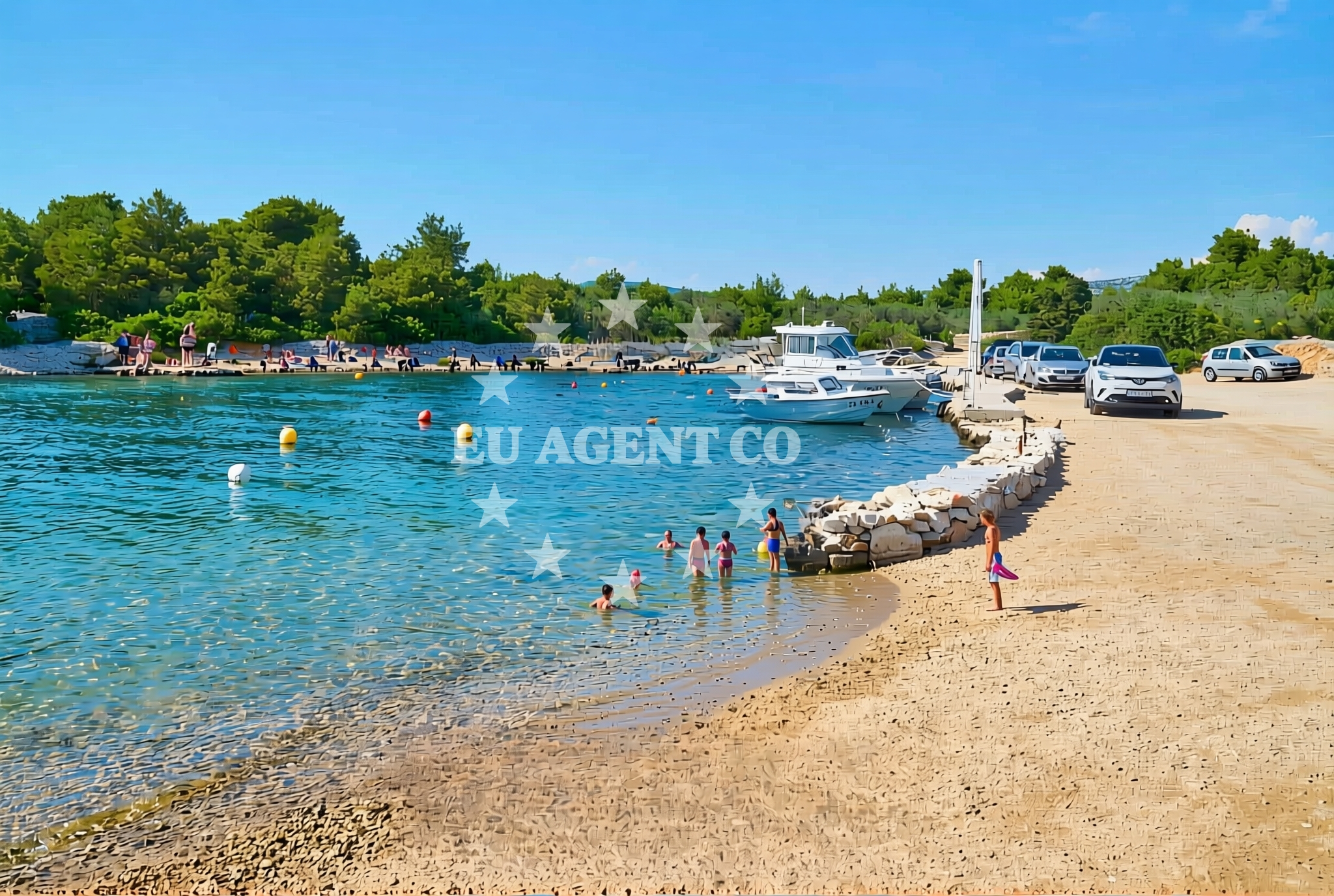 Overview of Malo Tatinje, Betina (Murter) Beach in Malo Tatinje