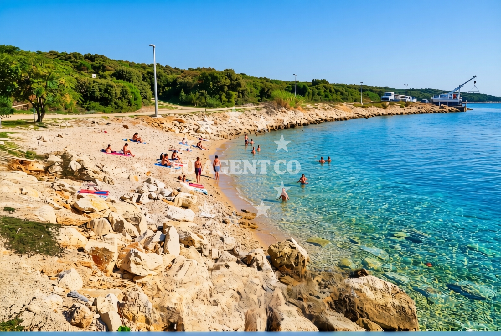 Overview of Mandre istok, Mandre (Pag) Beach in Mandre istok